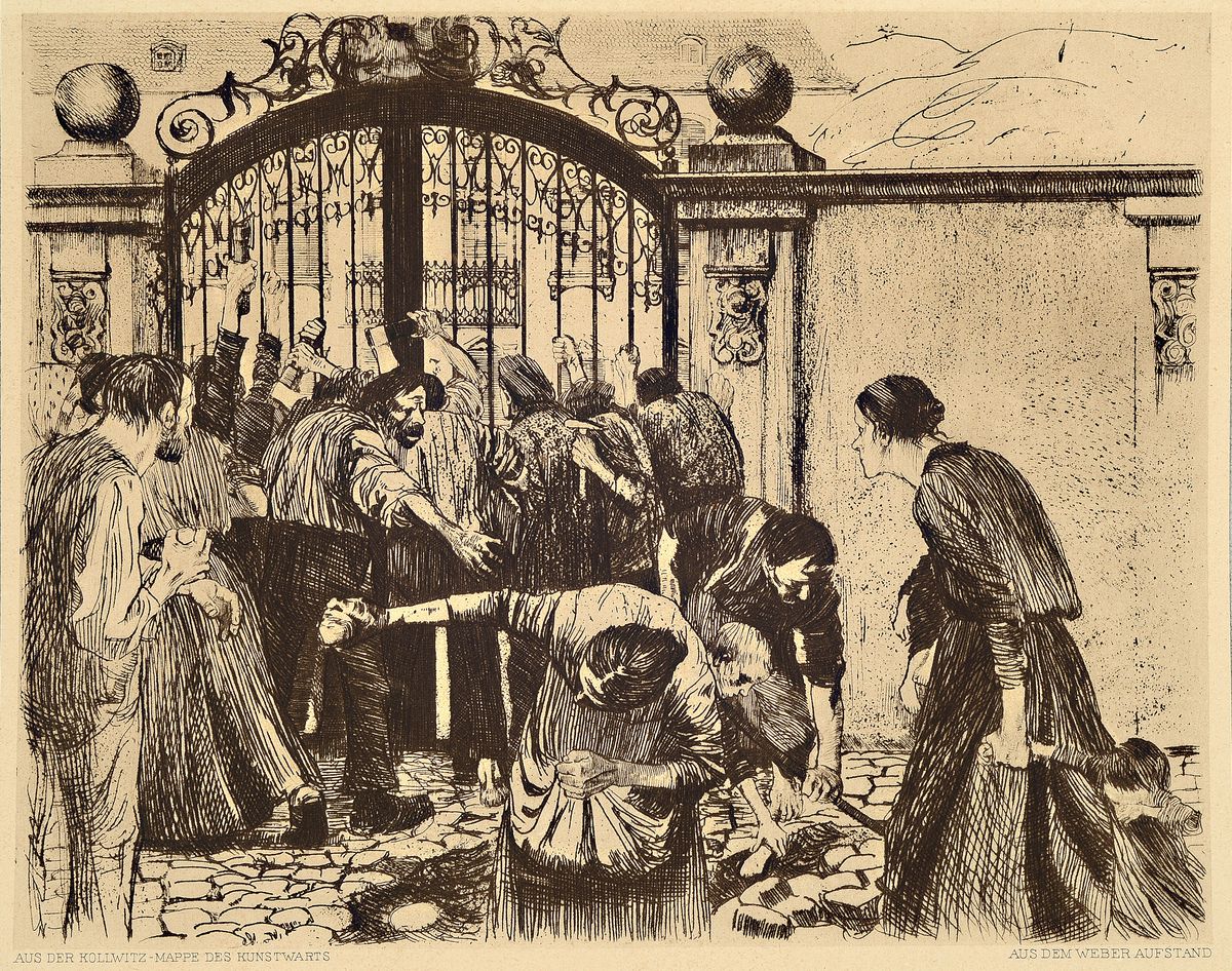 Detail a: Käthe Kollwitz, 1867 Königsberg - 1945 Moritzburg: Mappe, hrsg. vom Kunstwart, München nach 1911, 13 Druckgrafiken auf Papier, mit Erläuterung, ...
