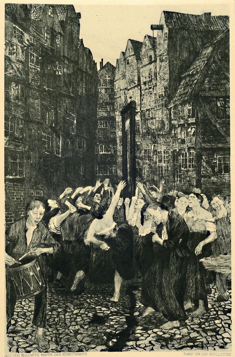 Detail b: Käthe Kollwitz, 1867 Königsberg - 1945 Moritzburg: Mappe, hrsg. vom Kunstwart, München nach 1911, 13 Druckgrafiken auf Papier, mit Erläuterung, ...