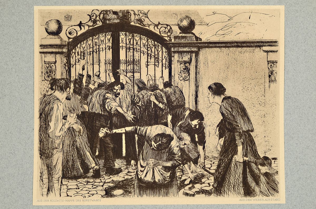 Detail l: Käthe Kollwitz, 1867 Königsberg - 1945 Moritzburg: Mappe, hrsg. vom Kunstwart, München nach 1911, 13 Druckgrafiken auf Papier, mit Erläuterung, ...