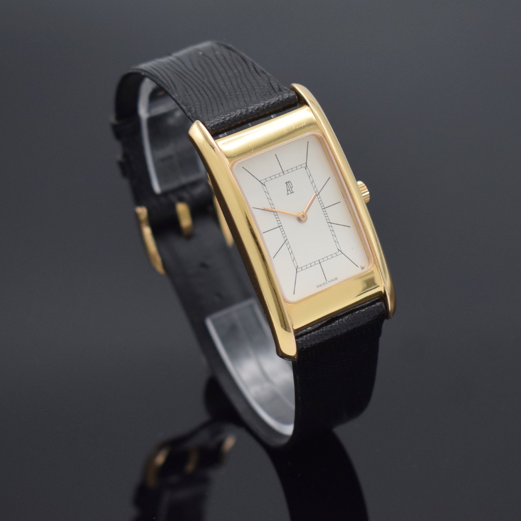 Detail d: AUDEMARS PIGUET Armbanduhr in RoséG 750/000, Schweiz um 1995, Handaufzug, Boden aufgedr., neutr. Lederband m. orig. RoséG 750/000 Dornschl., neutr. ...
