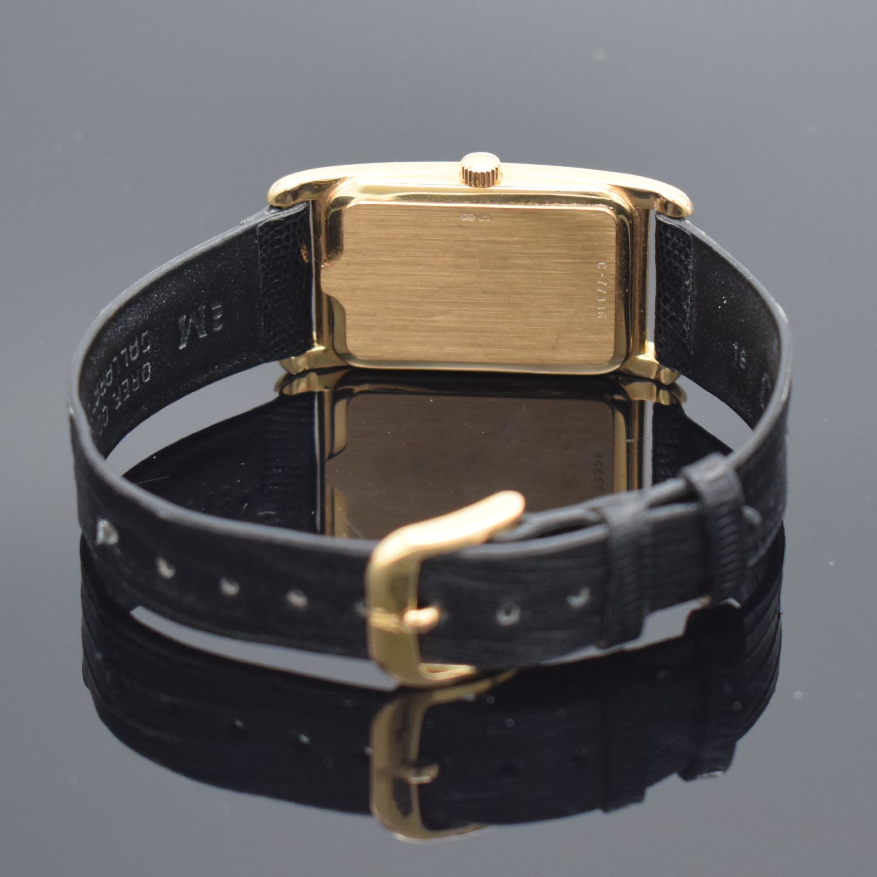 Detail f: AUDEMARS PIGUET Armbanduhr in RoséG 750/000, Schweiz um 1995, Handaufzug, Boden aufgedr., neutr. Lederband m. orig. RoséG 750/000 Dornschl., neutr. ...