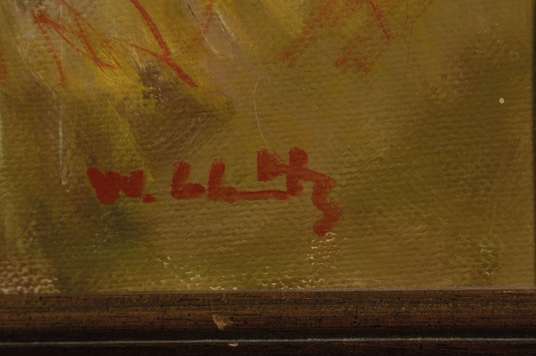 Detail a: Willy Schütz, 1914 Baunach - 1995, Studium an der Akademie München, unterrichtet von Oskar Kokoschka in Sommerakademie Salzburg, hier: Hund im ...