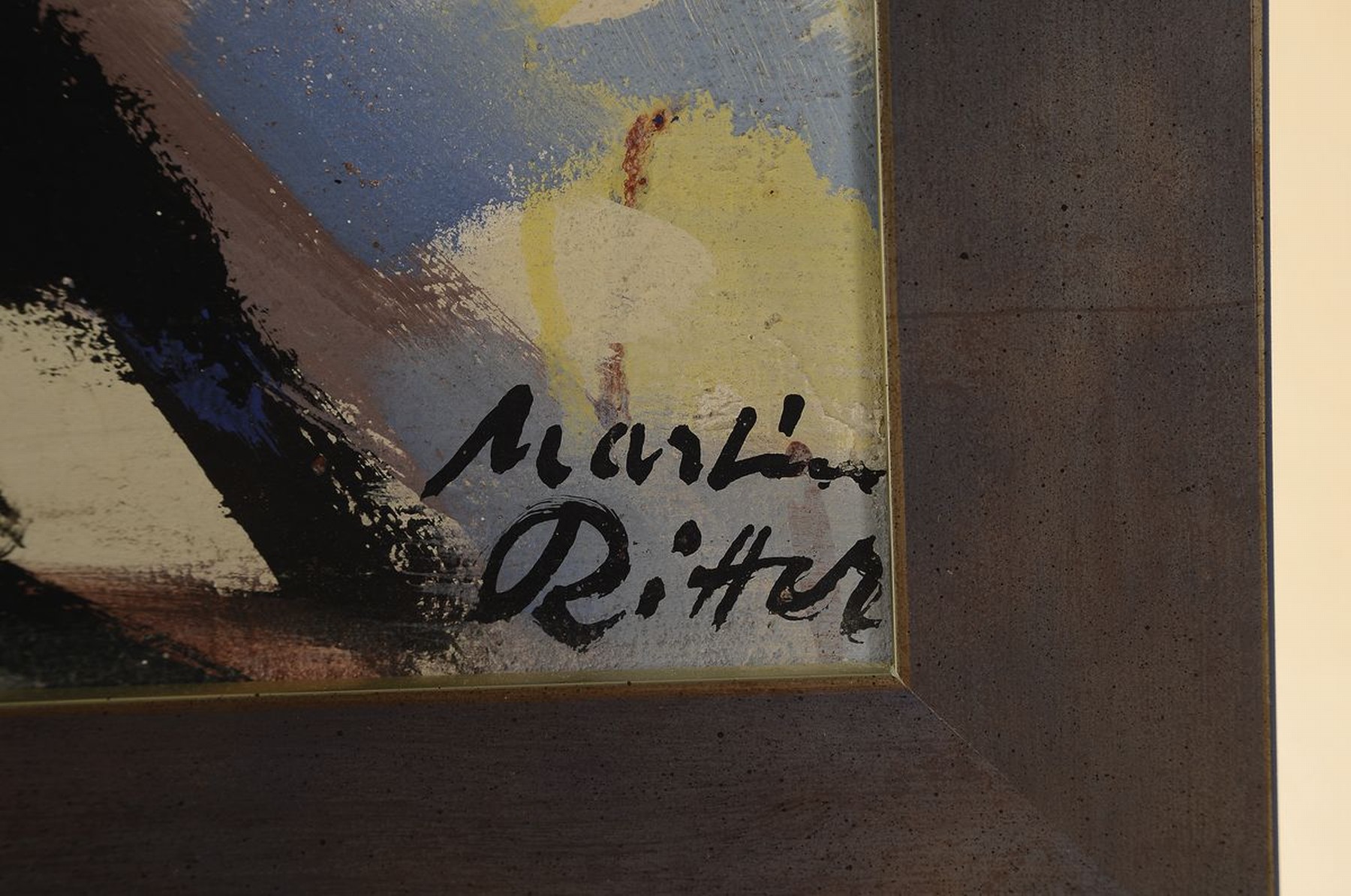 Detail a: Martin Ritter, 1905 Glauchau-2001 Baldham bei München, war ansässig in Neustadt an der Weinstraße, hier: Angelnder Chinese unter einer ...