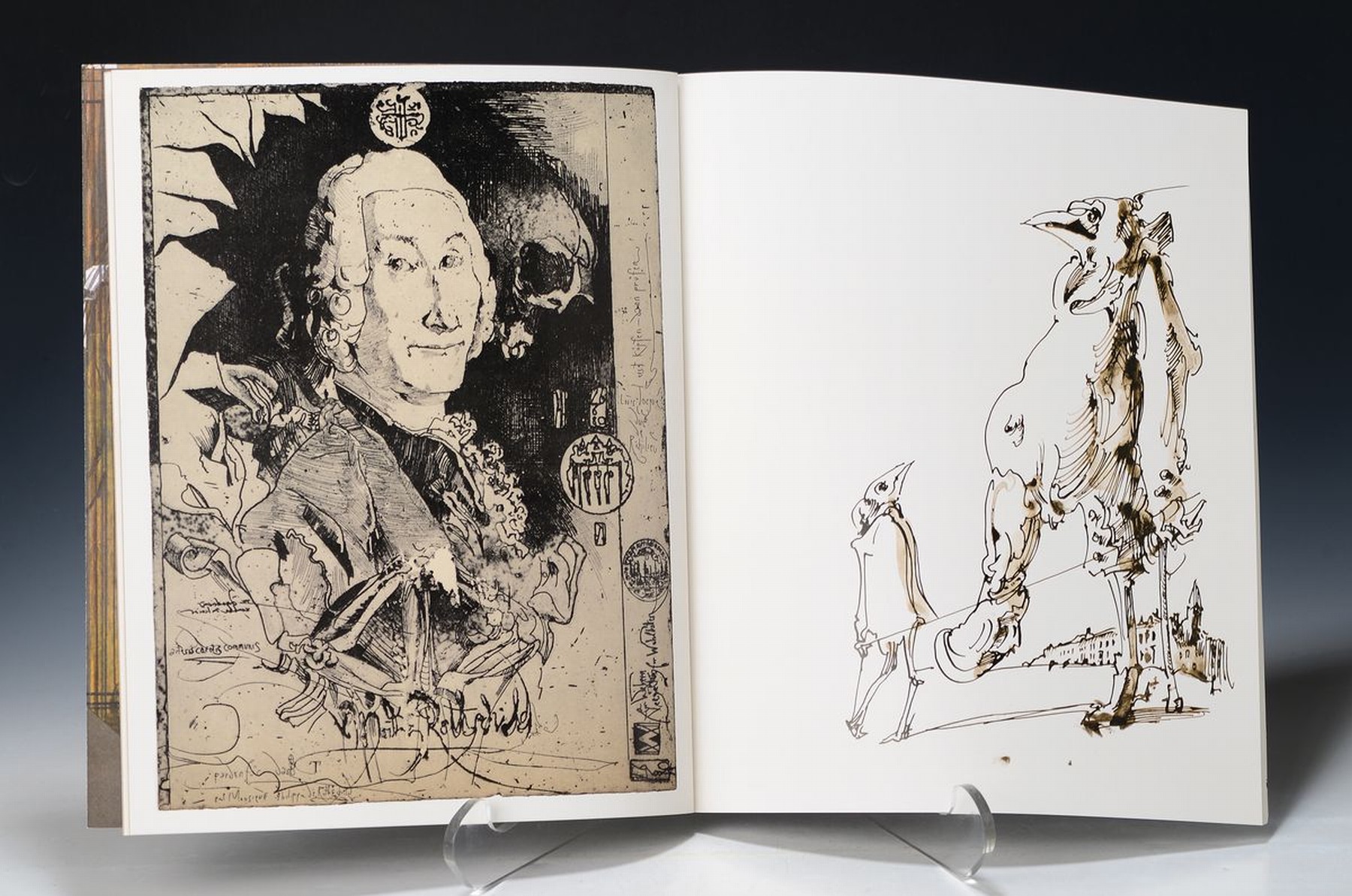 Detail b: Konvolut Literatur: Horst Janssen (1929-1995) , Wieland Schmied: Horst Janssen.Ballhaus Jahnke, FFM 1969; Walter Koschatzky: Horst Janssen. ...