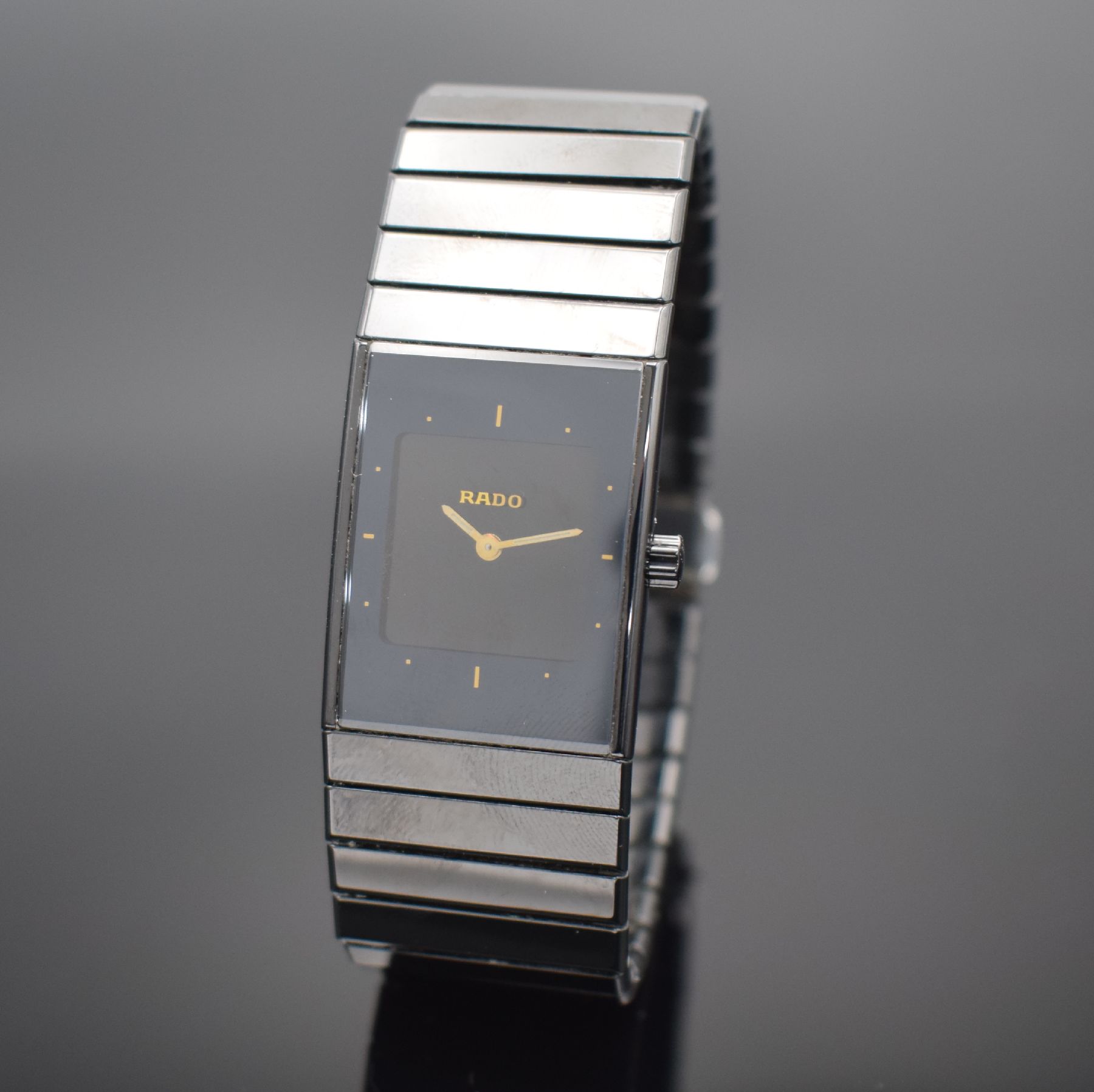 RADO Diastar Herrenarmbanduhr mit Multifunktionsanzeige, Schweiz um 2008, quarz, Keramikgeh. mit aufges. Saphirgl., 4-fach verschr. Edelstahlboden, ...