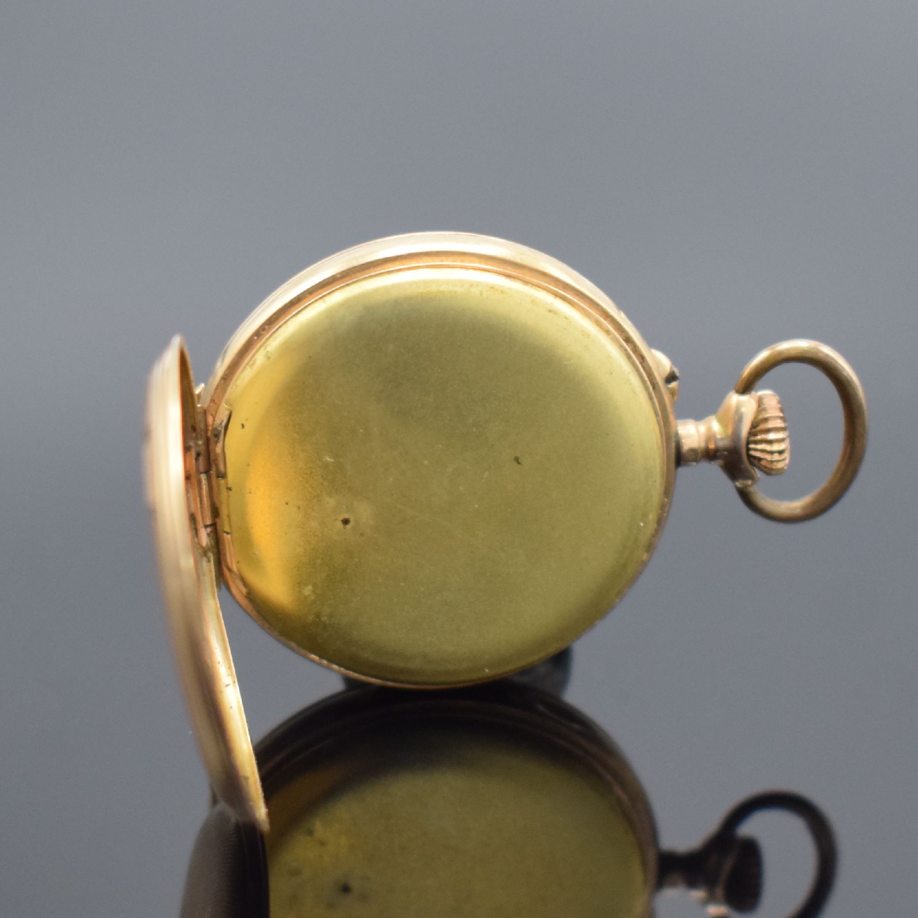 Detail g: Damenarmbanduhr & Damentaschenuhr in GG & RG 585/000, Schweiz um 1960 / 1890, Handaufzug, 1.) Armbanduhr m. Milanaiseband, rotverg. Werk Kal. AS ...