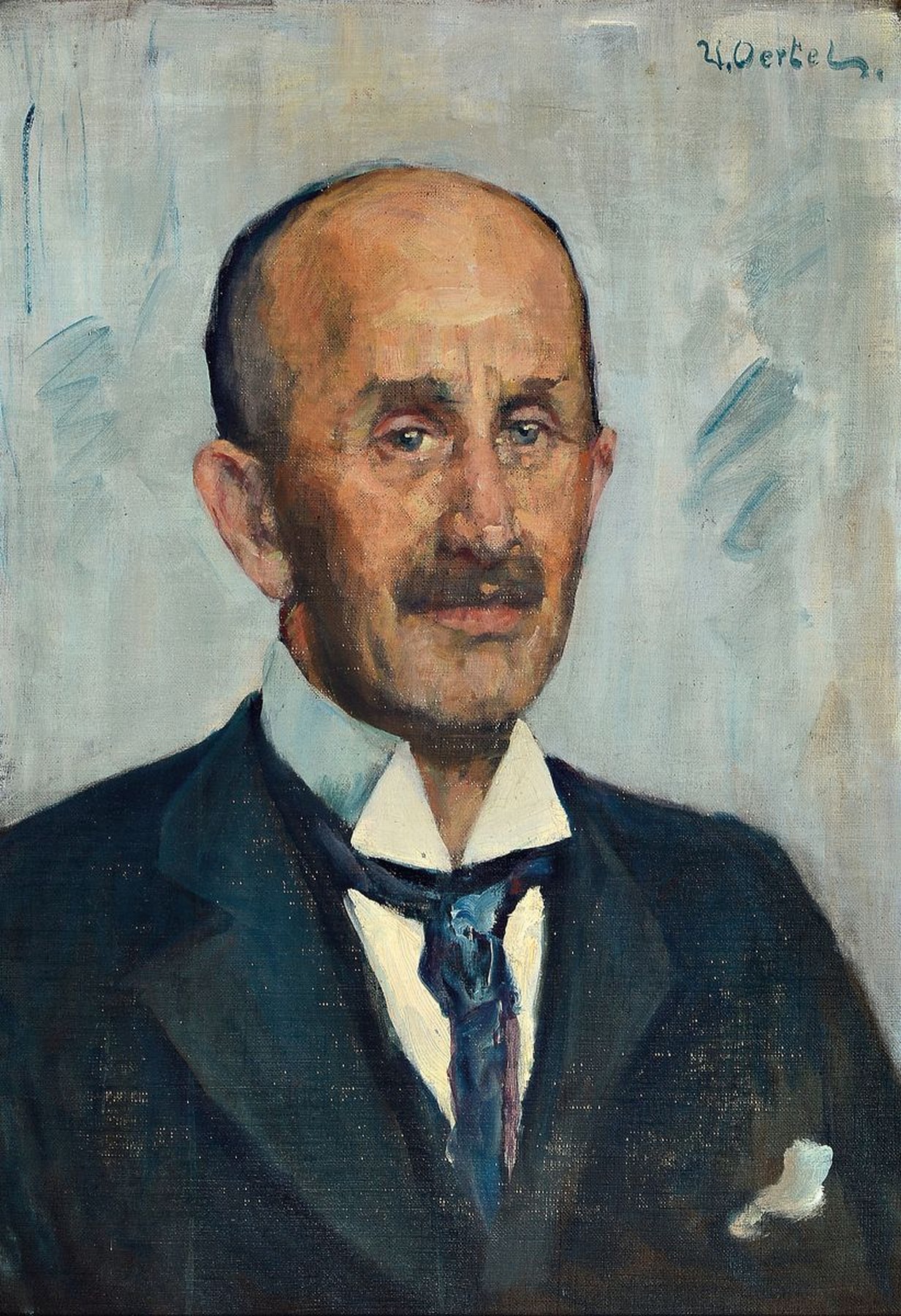 Detail c: Wilhelm Oertel, 1870 Frankfurt a.M. - 1933 Mannheim, Porträt- und Landschaftsmaler, Mitglied der Münchener Secession, hier: zwei Porträts wohl des ...