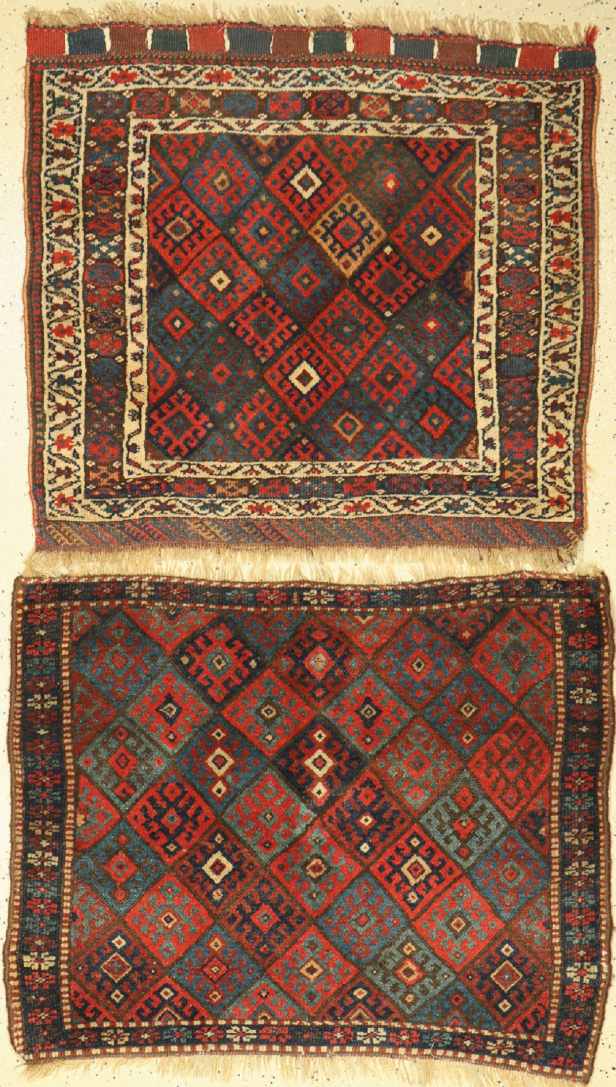 Ein Paar Jaf antik, Persien, um 1920, Wolleauf Wolle, ca. 100 x 85 cm, EHZ: 2-3