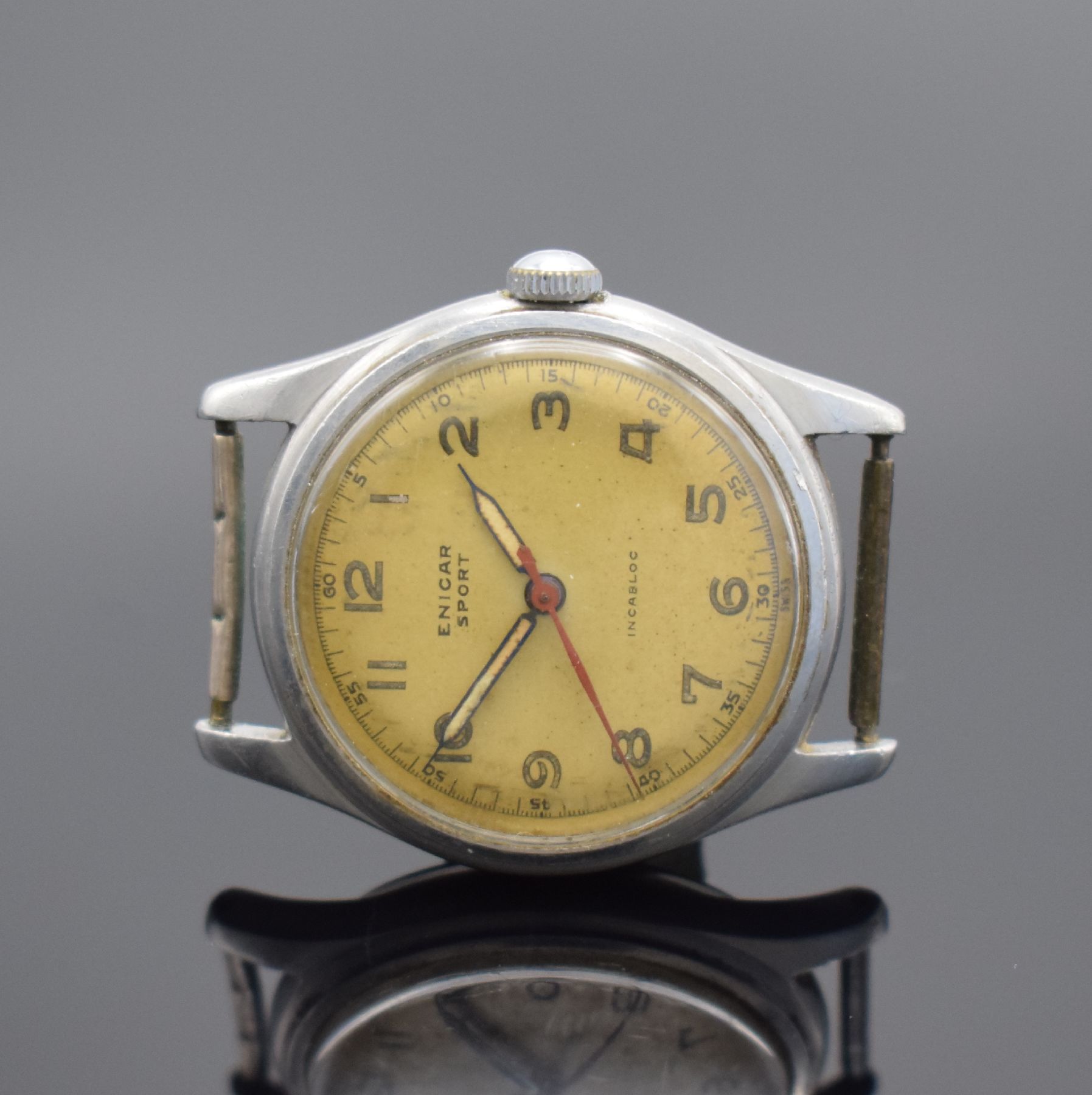 Detail f: ENICAR/CYMA/MARO Konvolut 3 Armbanduhren, Schweiz um 1940-1950, Alle Handaufzug, 1. ENICAR Sport, verschr. Stahlgeh., pat. Zifferbl., ...