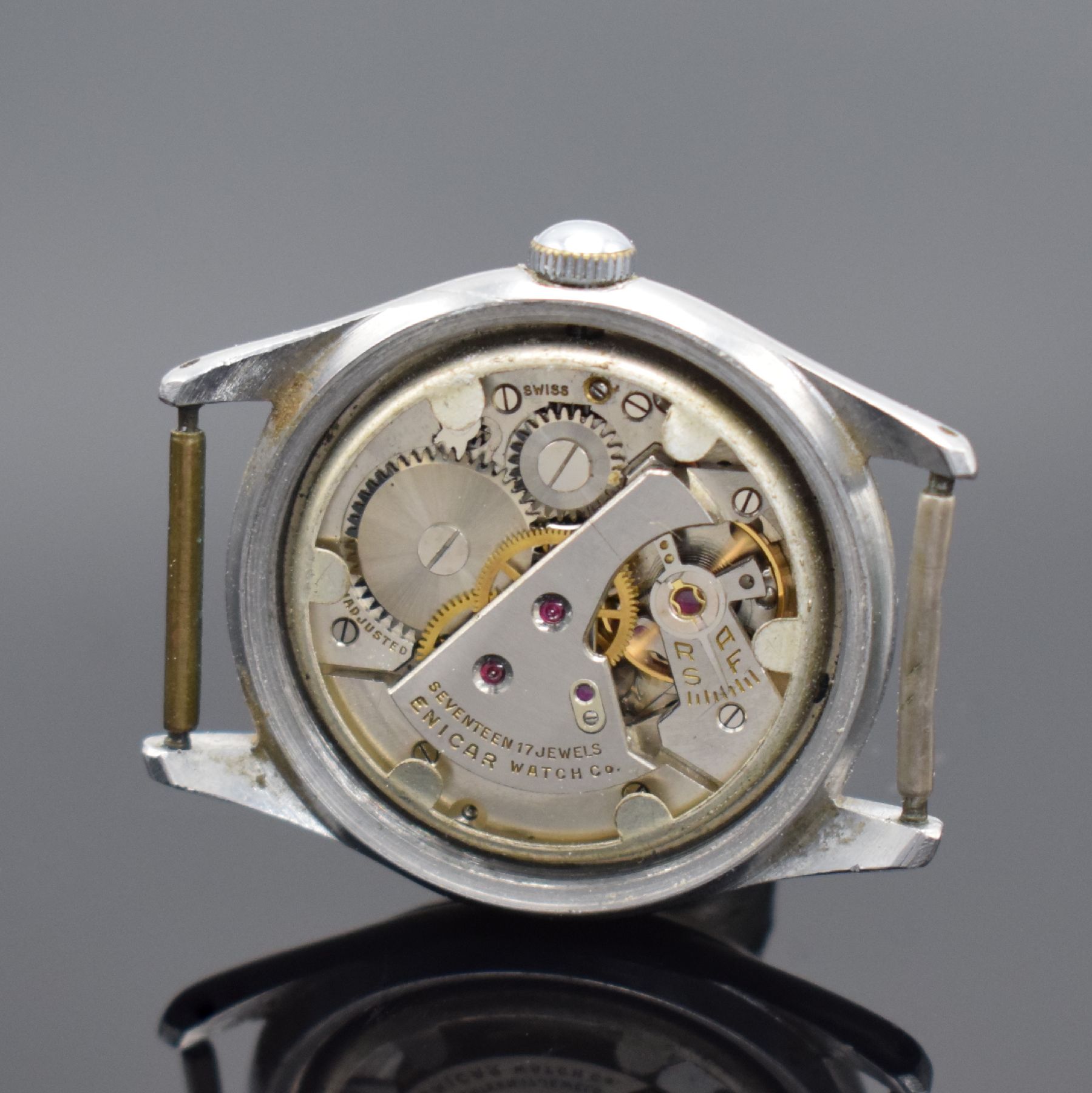 Detail h: ENICAR/CYMA/MARO Konvolut 3 Armbanduhren, Schweiz um 1940-1950, Alle Handaufzug, 1. ENICAR Sport, verschr. Stahlgeh., pat. Zifferbl., ...