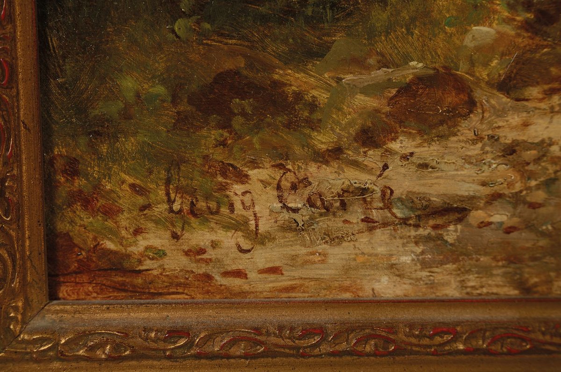 Detail a: Georg Carre, Pseudonym des Karl Julius Rose, 1828 Königsbrück/Dresden - 1911 München, Studium an der Akademie Dresden bei Christian Gottlob ...