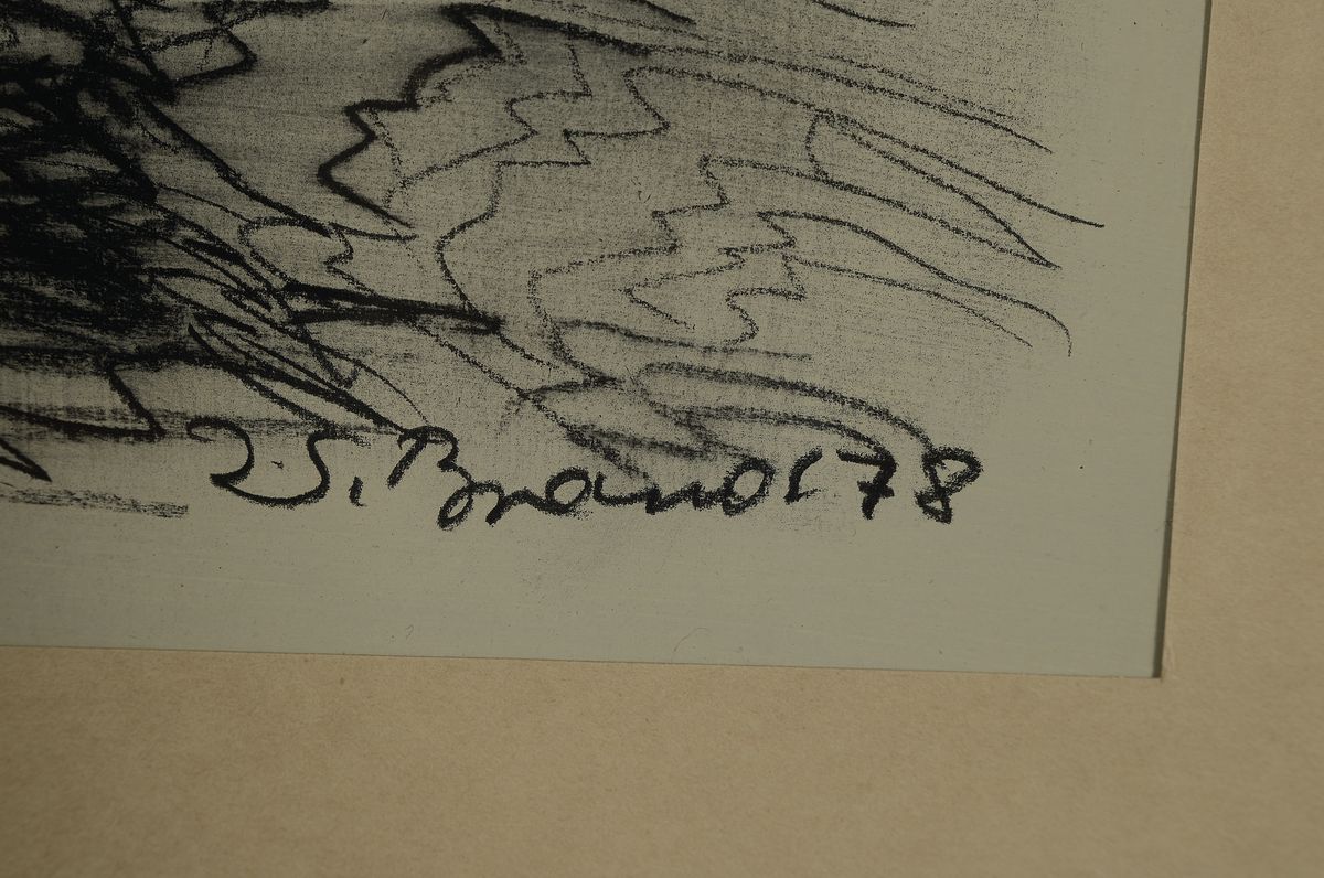 Detail g: Werner Brand, 1933 Löbau-2021 Hochstadt, 2 Bleistiftzeichnungen, 1) Küstenlandschaft, sign. und dat. 78, ca. 37x50cm, PP, u.Gl., R. ca. 60x74cm, 2) ...