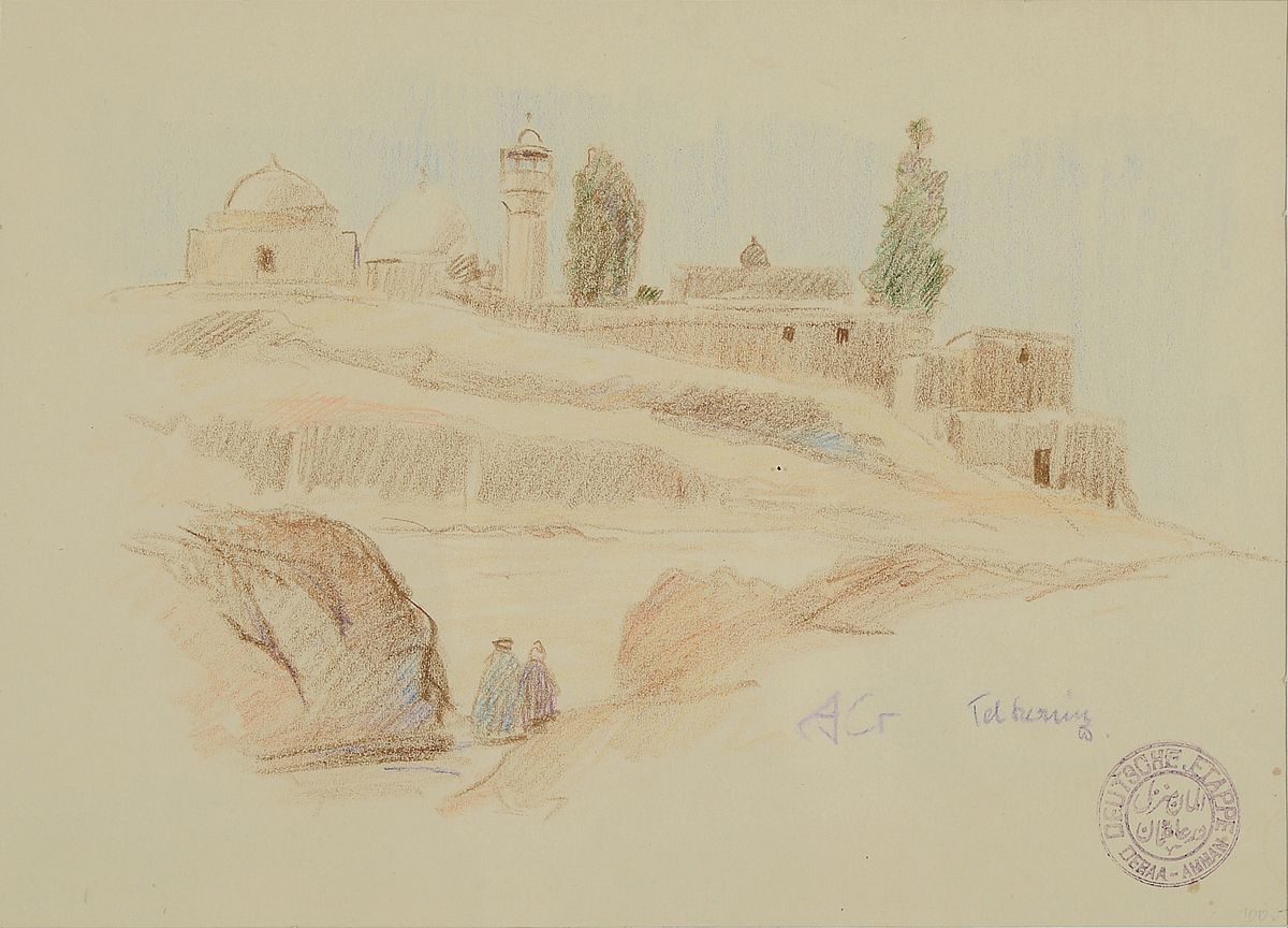 August Croissant, 1870 Edenkoben-1941 Landau, 2 Arbeiten: 1) Aquarell, Porträt einer Frau mit Kopftuch, rechts unten sign., ca. 40x30cm, R. ca. ...