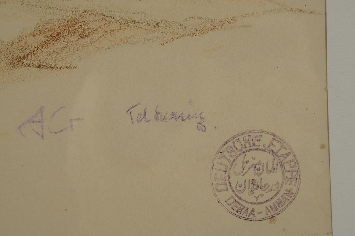Detail b: August Croissant, 1870 Edenkoben-1941 Landau, 2 Arbeiten: 1) Aquarell, Porträt einer Frau mit Kopftuch, rechts unten sign., ca. 40x30cm, R. ca. ...