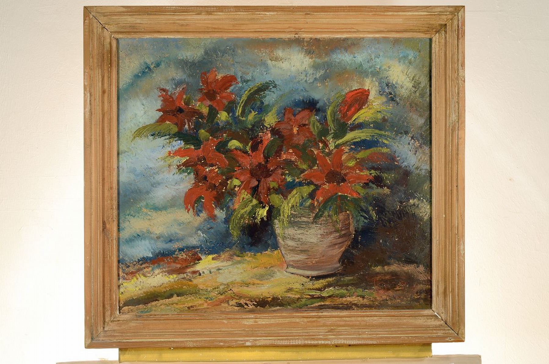 Detail k: Karl Philipp Spitzer, 1887-1954 Speyer, Blumenstillleben, Öl/Hartfaser, rechts unten signiert, ca. 69x82cm, R. ca. 82x94cm