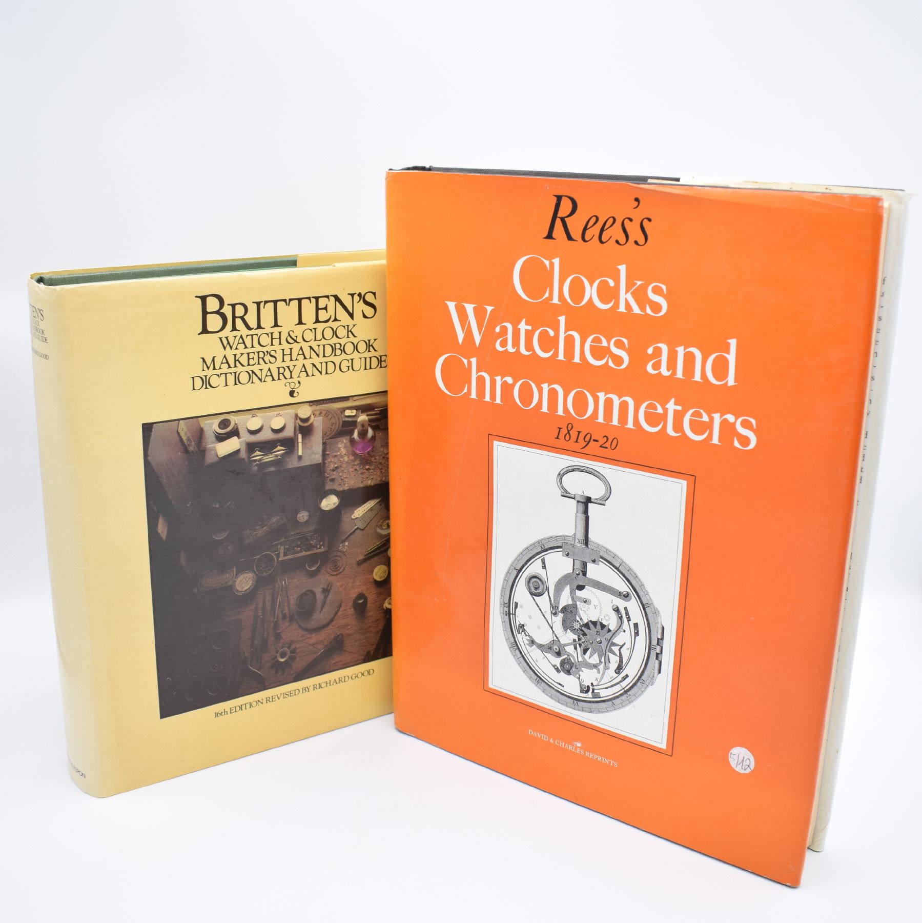 Detail b: DIX ÉCOLES D'HORLOGERIE SUISSES & 8 weitere Uhren-Fachbücher, im Einzelnen: 1. ENGLISH DIAL CLOCKS - Ronald E. Rose 2. CLOCK AND WATCH ...