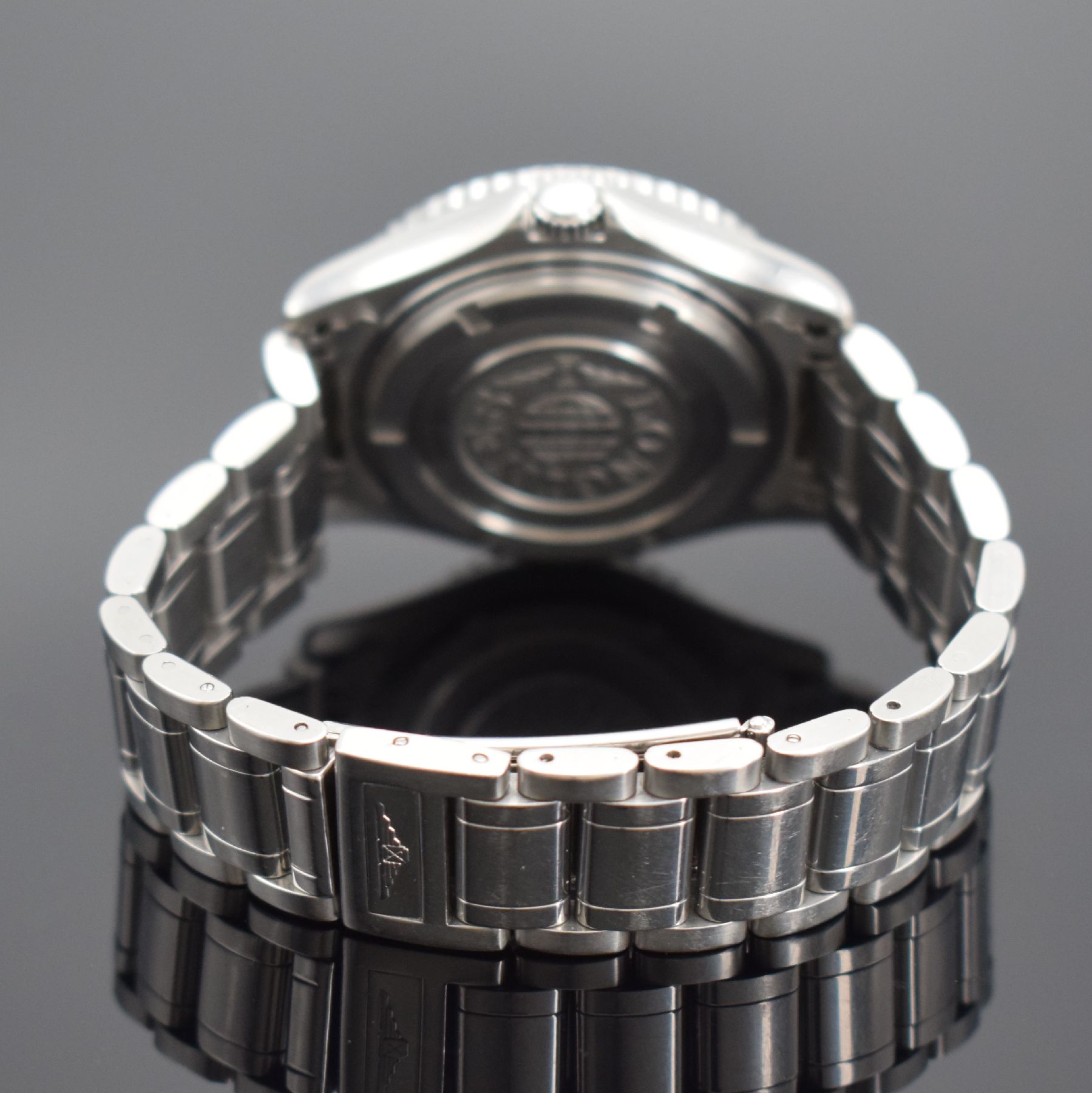 Detail c: LONGINES Herrenarmbanduhr Admiral 5 Stars Referenz 7463, Automatik, Edelstahlgeh. inkl. Gliederband m. Faltschl., Boden & Krone verschr., Krone zu ...