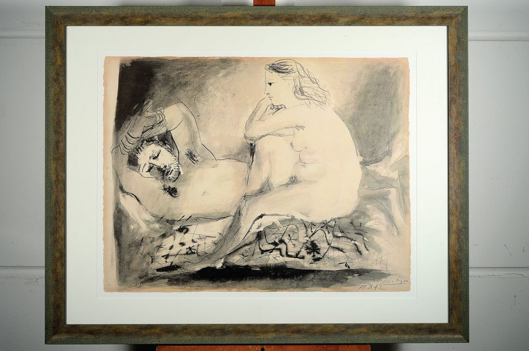 Detail k: Pablo Picasso, 1881-1973, Le Dormeur, Lithographie von 1942, im Druck sign., ca. 54x70cm, PP, u.Gl., R. ca. 78x97cm