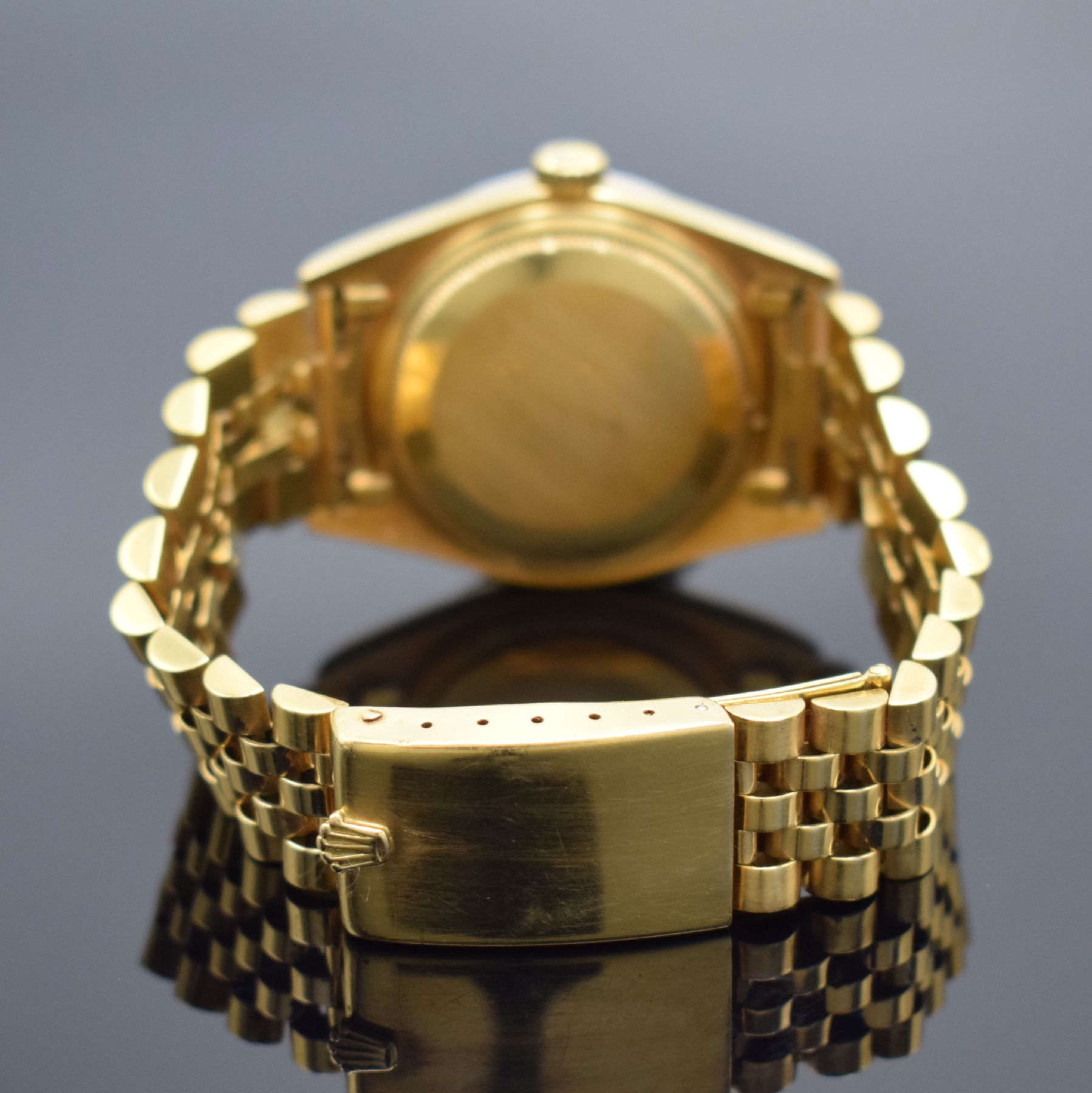 Detail c: ROLEX Herrenarmbanduhr Oyster Perpetual Datejust in GG 750/000 Referenz 16018, Schweiz um 1980, Automatik, verschr. Gehäuse, gestiftetes / nicht ...