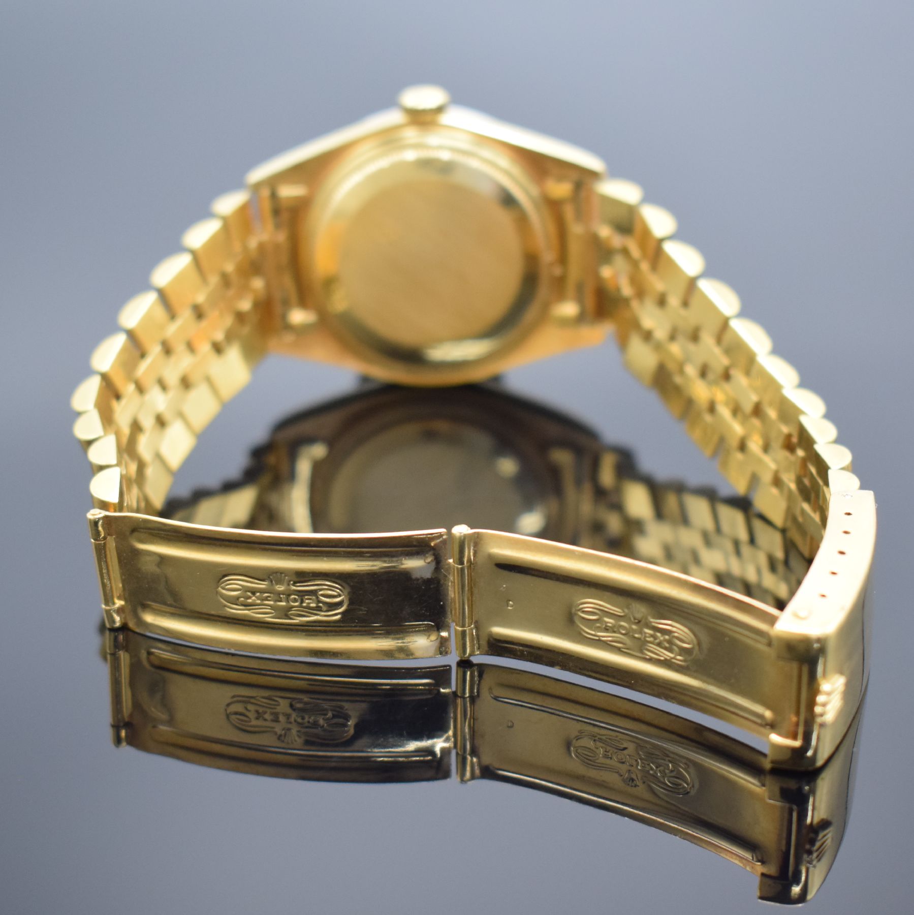 Detail d: ROLEX Herrenarmbanduhr Oyster Perpetual Datejust in GG 750/000 Referenz 16018, Schweiz um 1980, Automatik, verschr. Gehäuse, gestiftetes / nicht ...