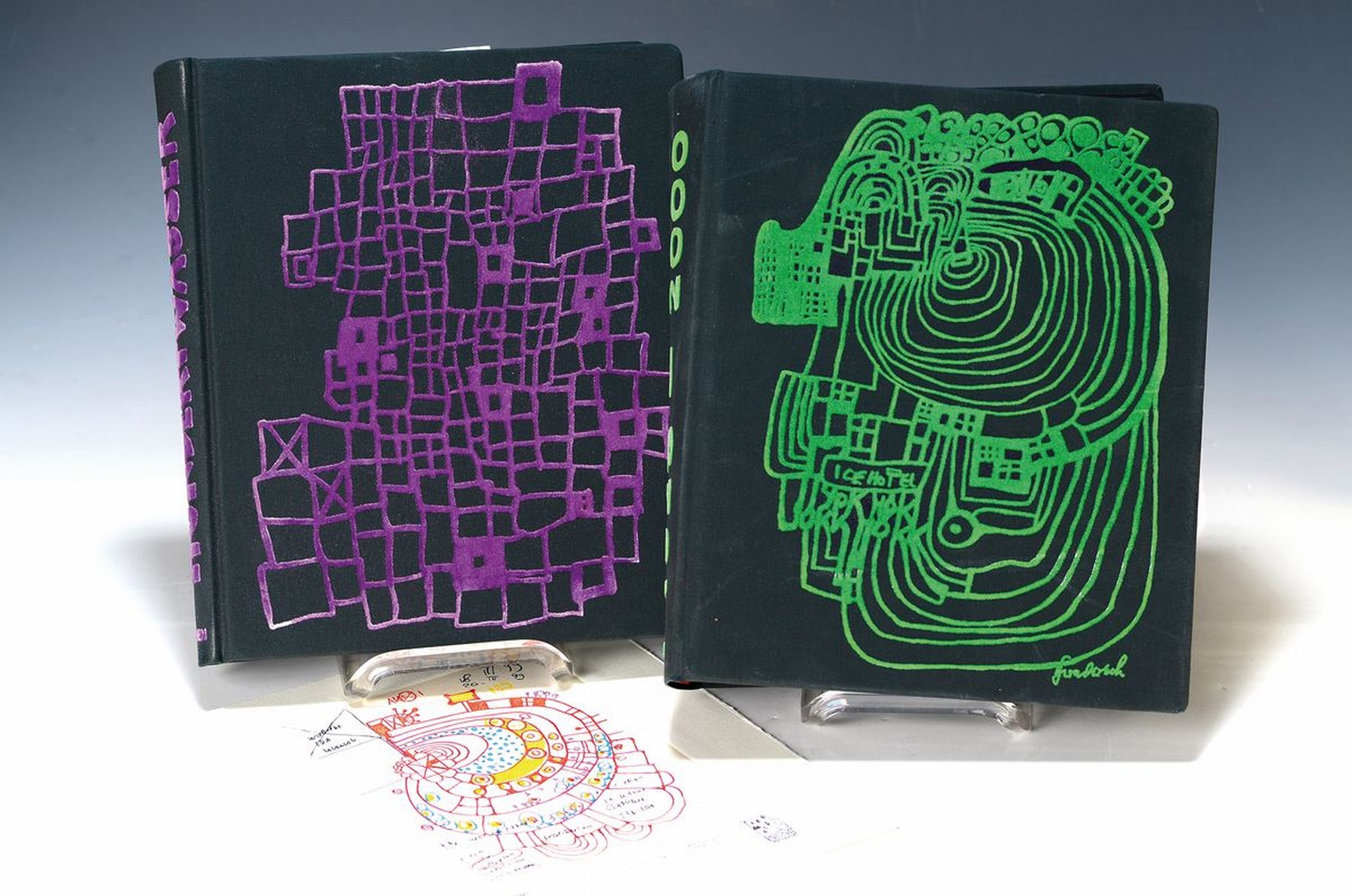 Friedensreich Hundertwasser: Werkverzeichnis 1928-2000, 2 Bände, Köln 2002, Taschen Verlag, Vol. I: Wieland Schmied, 1391 S./Vol. II:Andrea Fürst, ...
