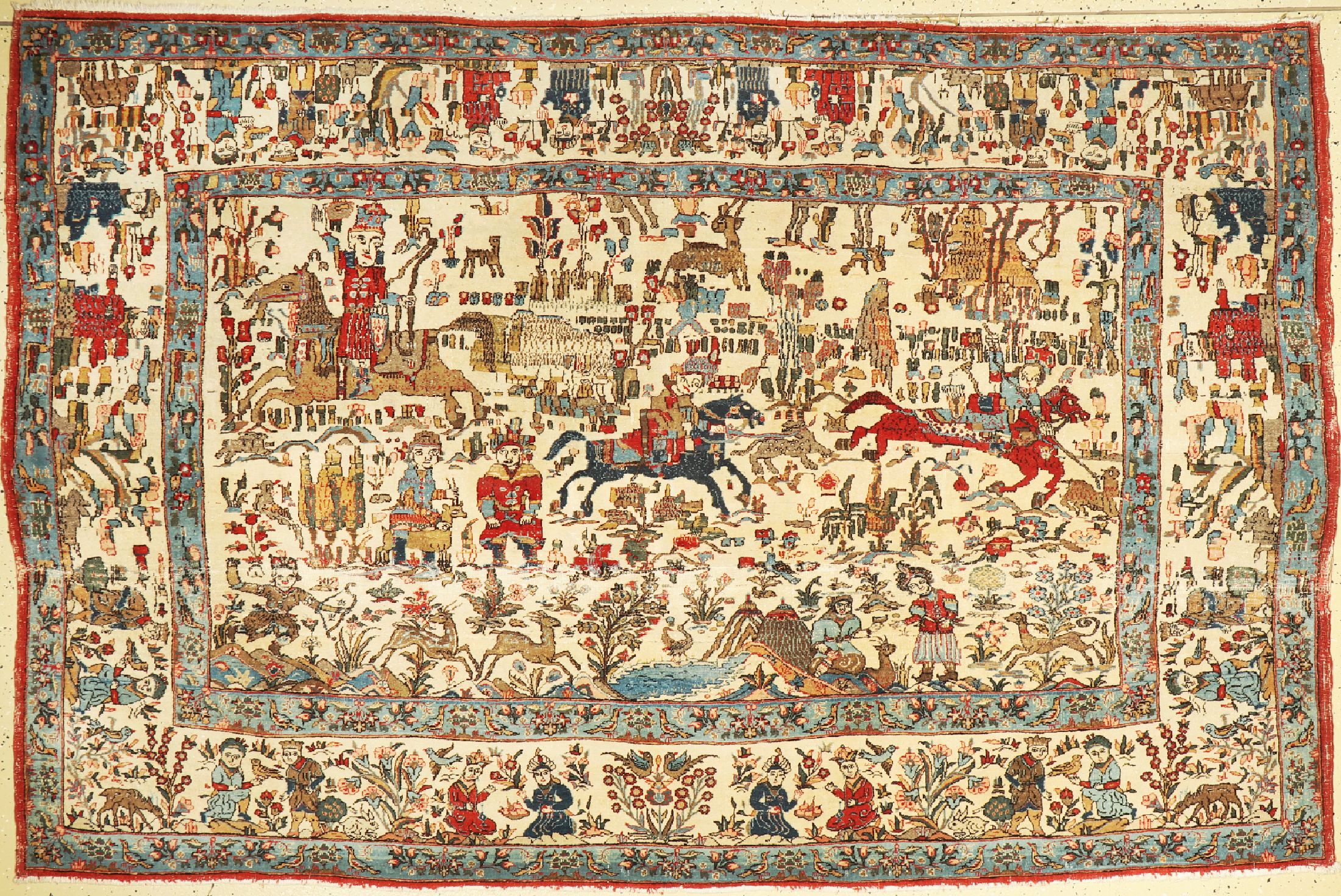 Ghom alt, Persien, um 1950, Wolle auf Baumwolle, ca. 240 x 157 cm, EHZ: 3
