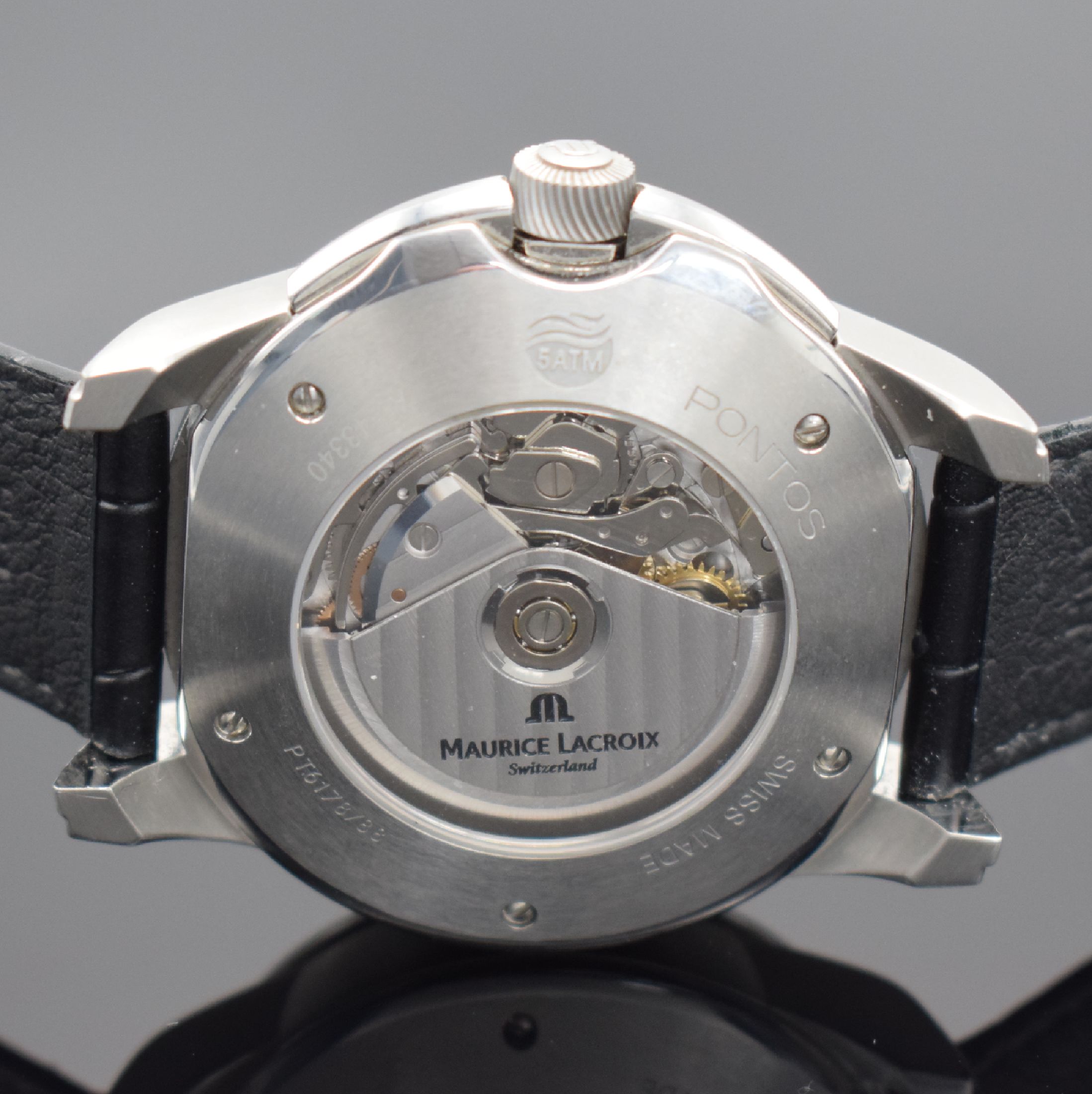 Detail d: MAURICE LACROIX Pontos Herrenarmbanduhr mit Chronograph in Stahl, Schweiz verk. lt. beil. Garantie 01/2022, Automatik, Ref. PT6178/88, beids. vergl. ...