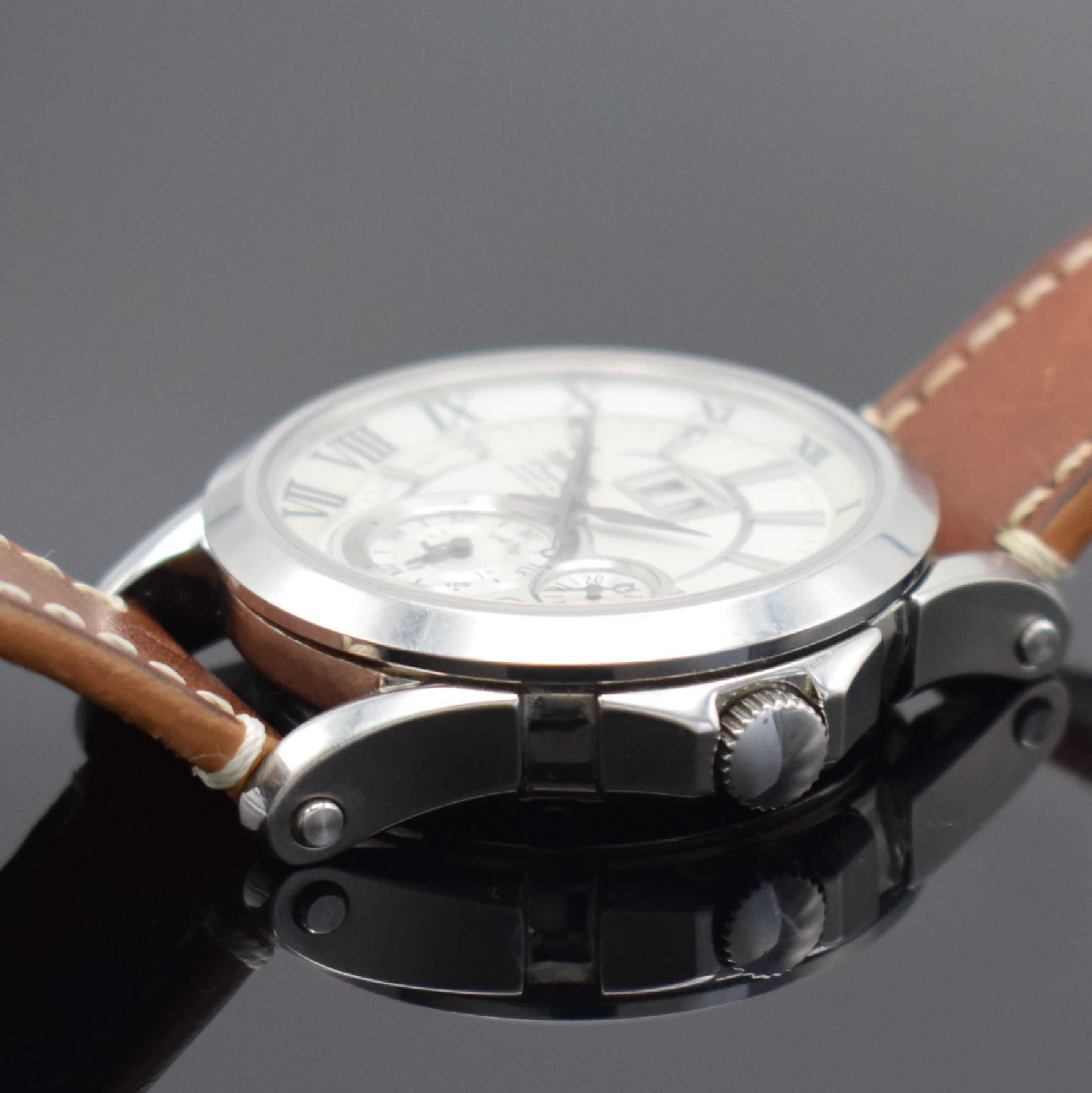 Detail c: SEIKO Premier Kinetic Perpetual Herrenarmbanduhr mit ewigem Kalender, Japan gek. lt. beil. Pap. 12/2012, quarz m. Generator-Prinzip, Ref. 7D56-0AA0, ...