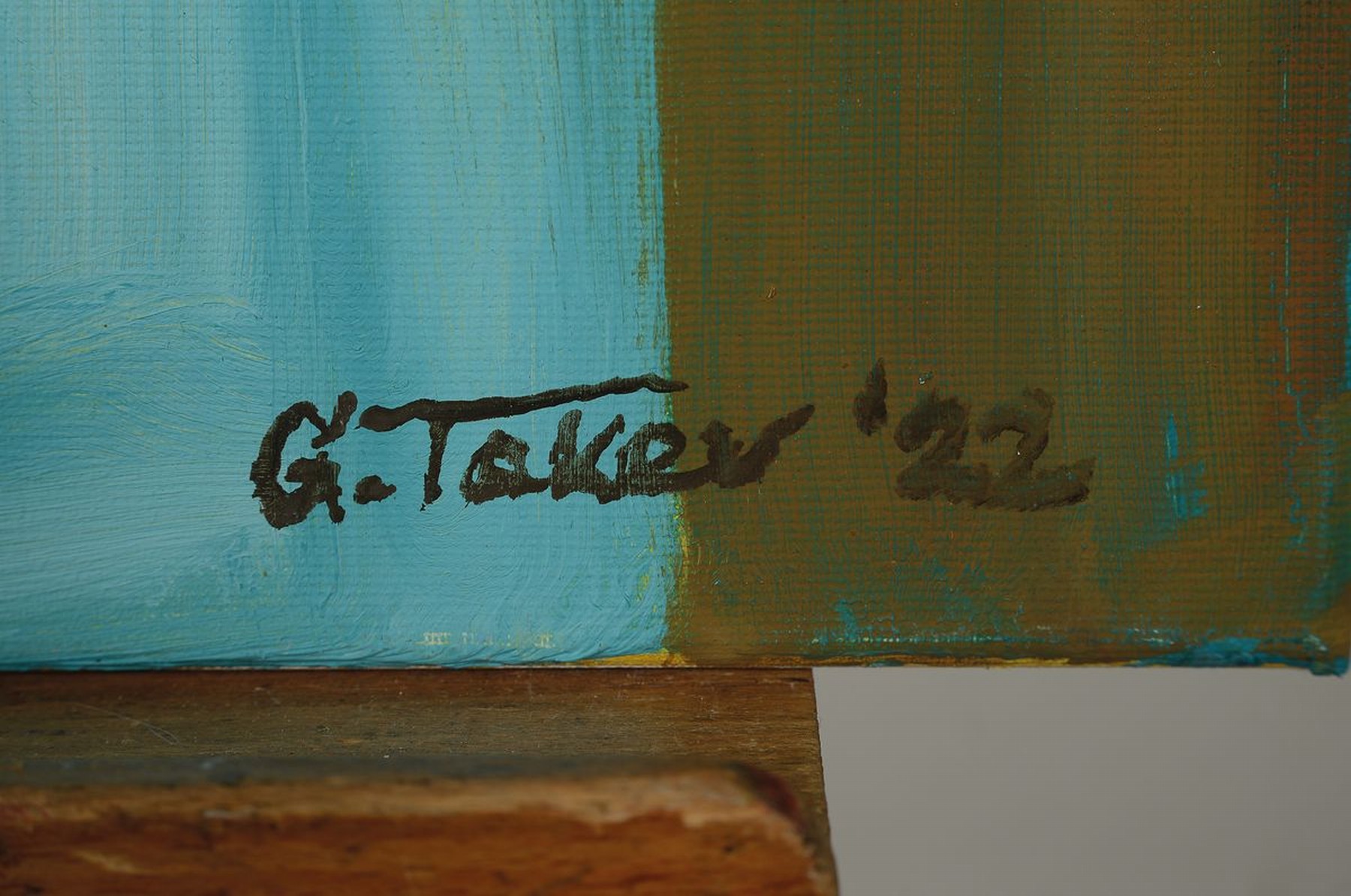 Detail a: Georgi Takev, geb. 1952, zeitgenössischer österreichischer Maler, Eva mit dem Apfel, Öl/Lwd, rechts unten signiert und dat. 22, ca.100x70cm
