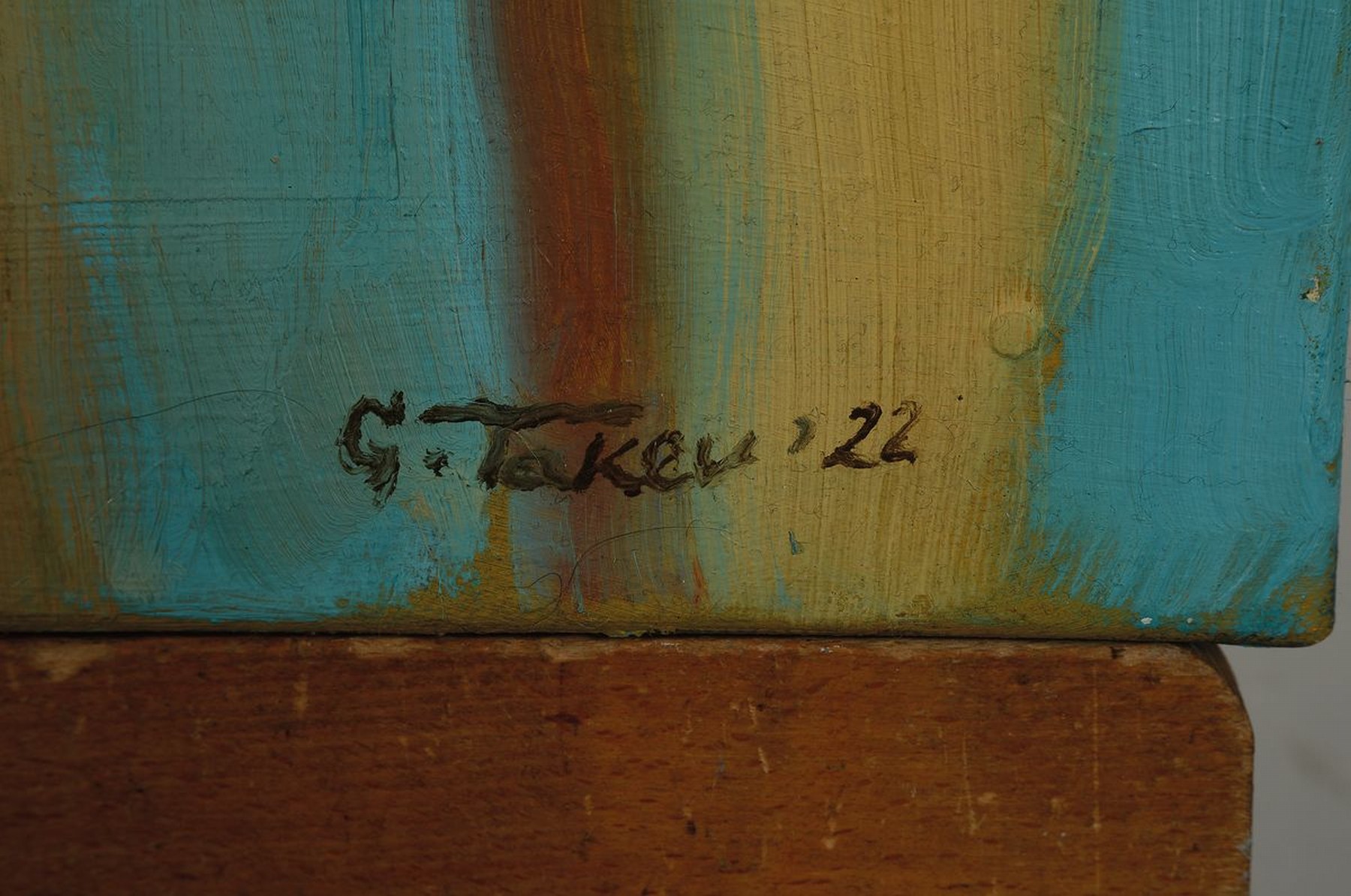 Detail a: Georgi Takev, geb. 1952, zeitgenössischer österreichischer Maler, Akt, Öl/Lwd, rechts unten signiert und dat. 22, ca. 70x50cm