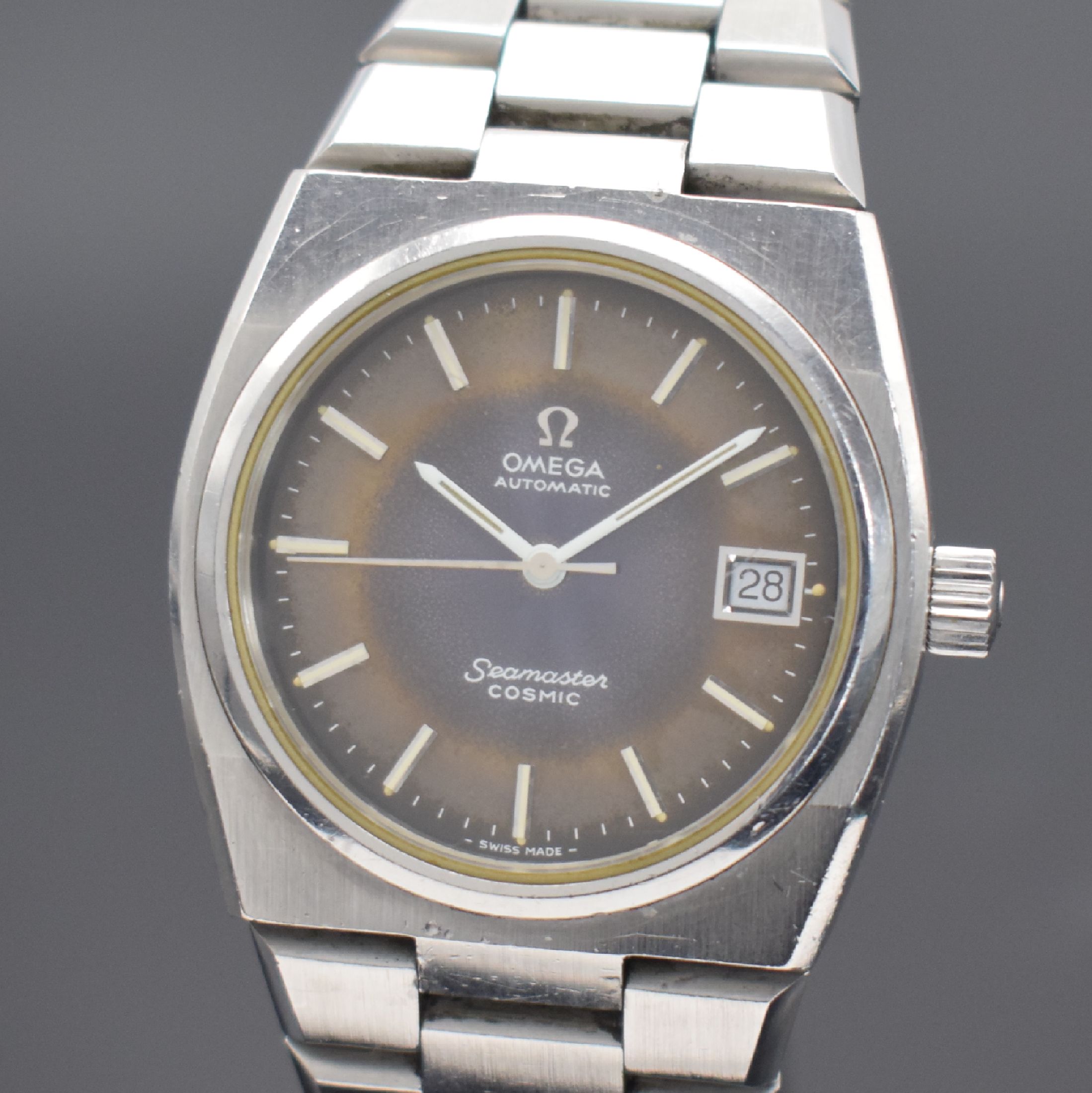 Detail a: OMEGA Seamaster Cosmic Herrenarmbanduhr in Stahl, Schweiz um 1971, Automatik, Ref. 366 0838, verschr. Boden m. Seamaster-Logo, orig. Gliederband, ...