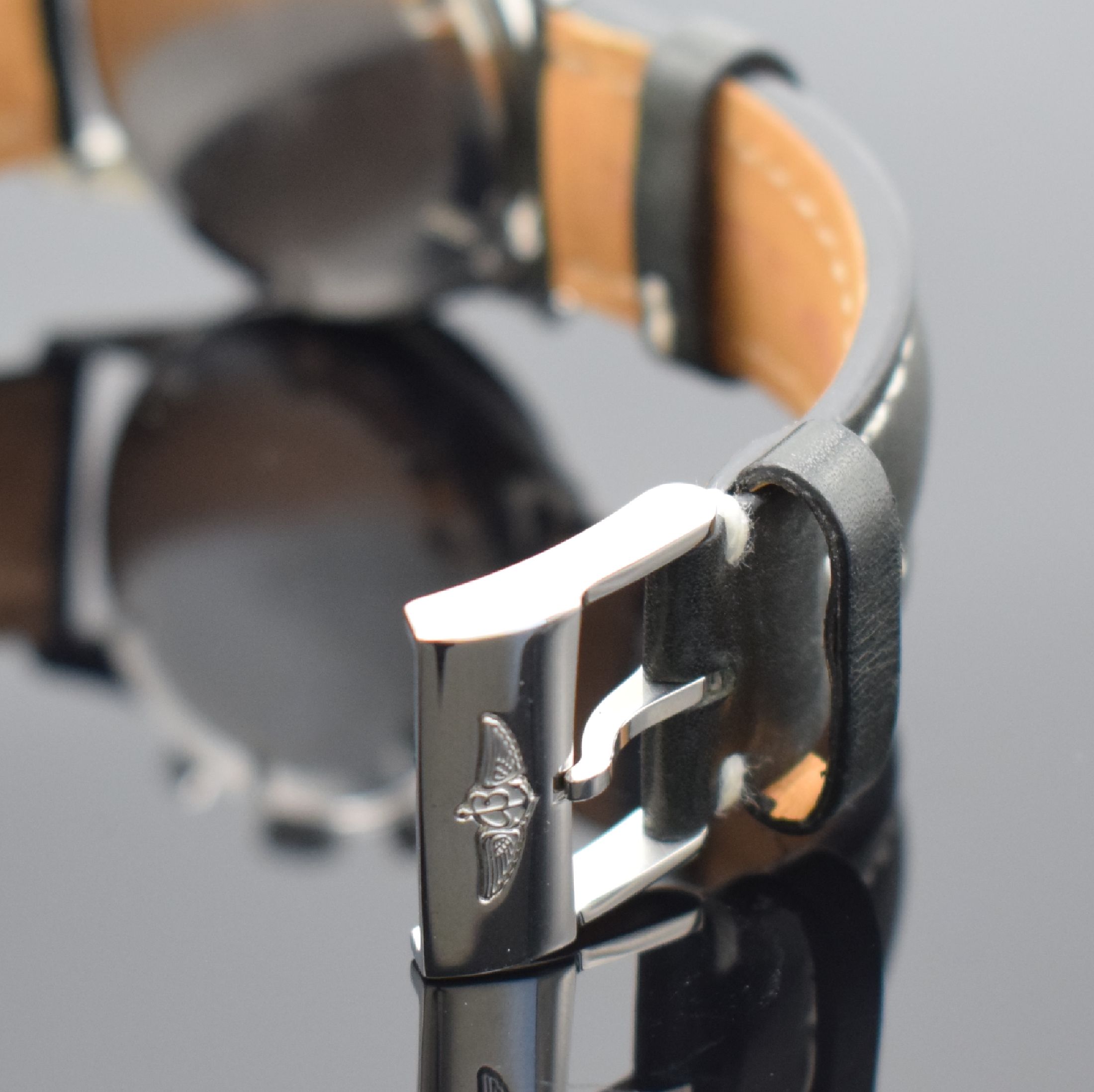 Detail c: BREITLING / LIP seltener Schaltradchronograph Co-Pilot Referenz 765 CP, Schweiz um 1966, Handaufzug, Edelstahlgeh., Boden verschr., modernes ...