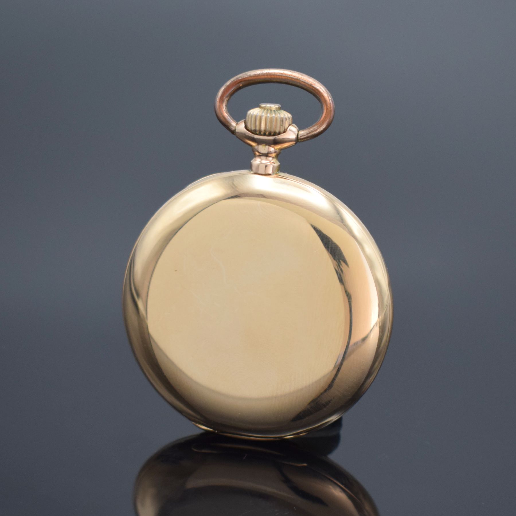 Detail b: LONGINES Herrensavonette in RG 585/000, Schweiz um 1900, glattes 2-Deckel-Goldgeh., 2 -tlg. Emailzifferbl. riss., verg. Präzisionswerk, 16 St., ...
