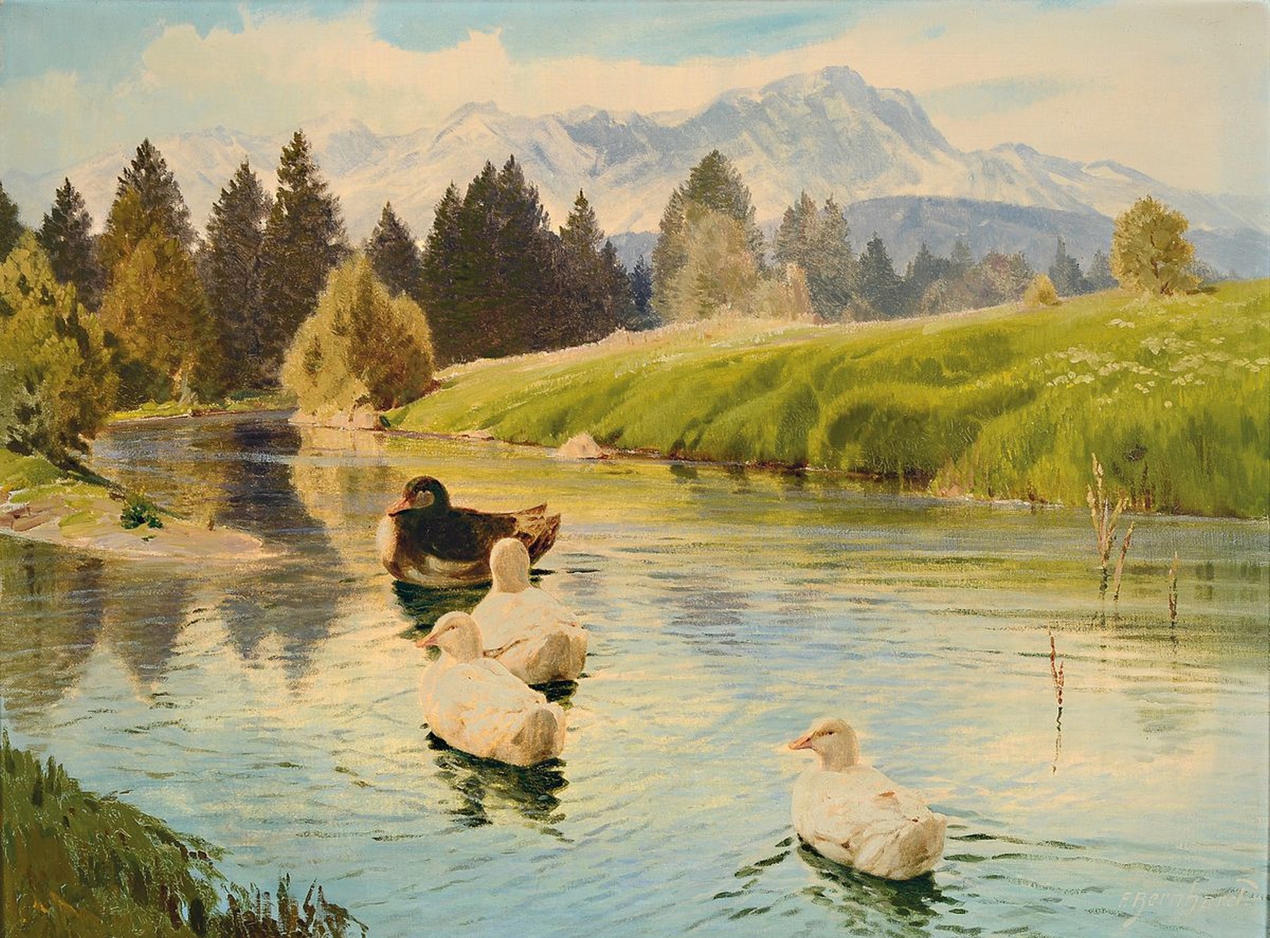 Fritz Bernhard, 1895 - 1966 Winterthur, Besuch von Kursen an der Kunstschule Winterthur und der Ecole des Beaux-Arts Genf, Studienreisen nach ...