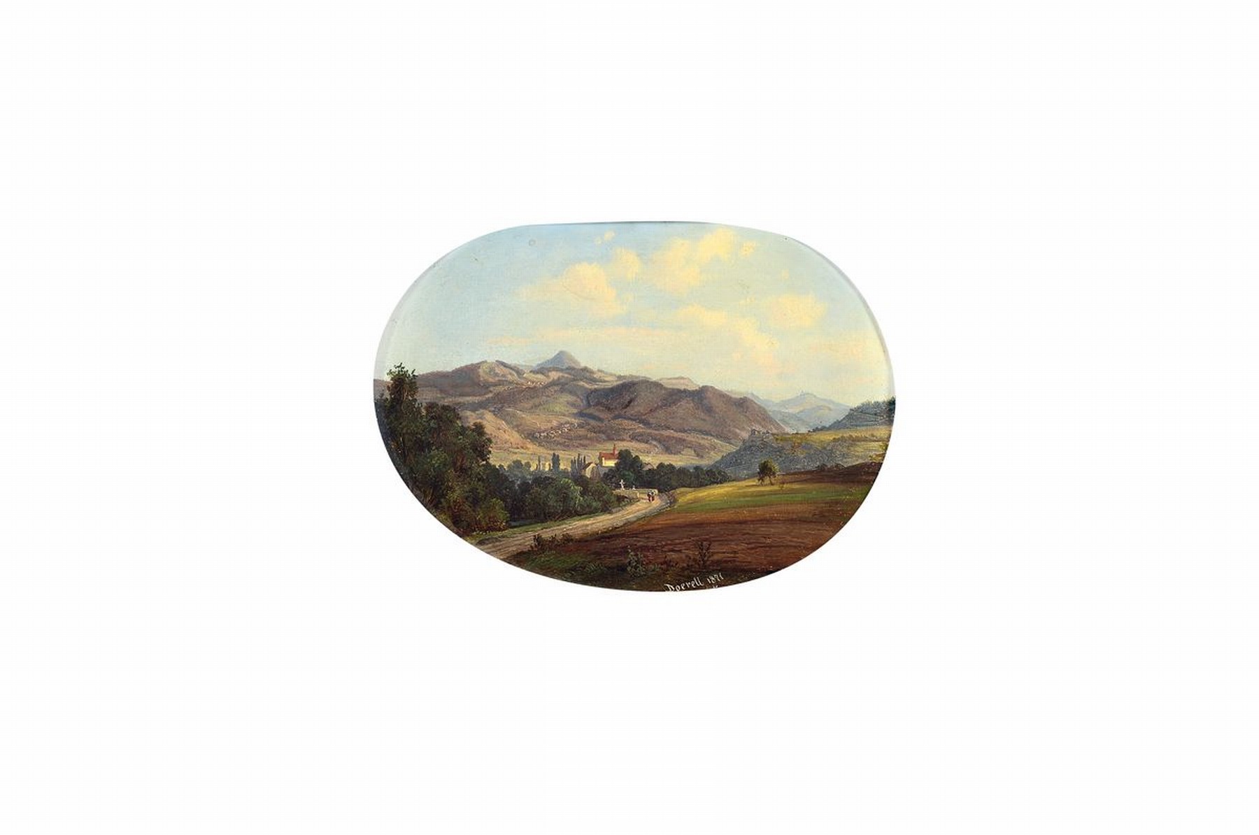 Ernst Gustav Doerell, 1832 Freiberg - 1877 Aussig, Lehre zum Zimmer- u. Dekorationsmaler, begonnenes Studium an der Akademie Prag, hier: ...