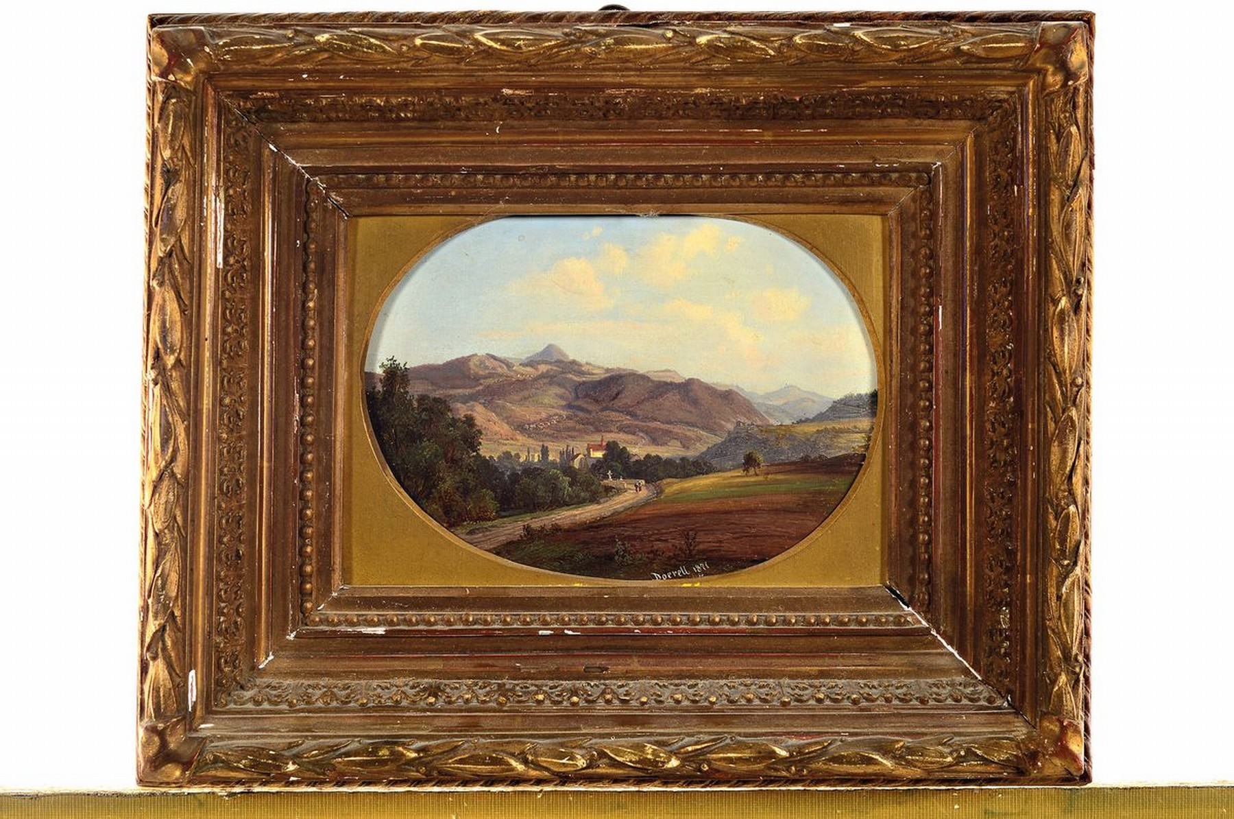 Detail k: Ernst Gustav Doerell, 1832 Freiberg - 1877 Aussig, Lehre zum Zimmer- u. Dekorationsmaler, begonnenes Studium an der Akademie Prag, hier: ...