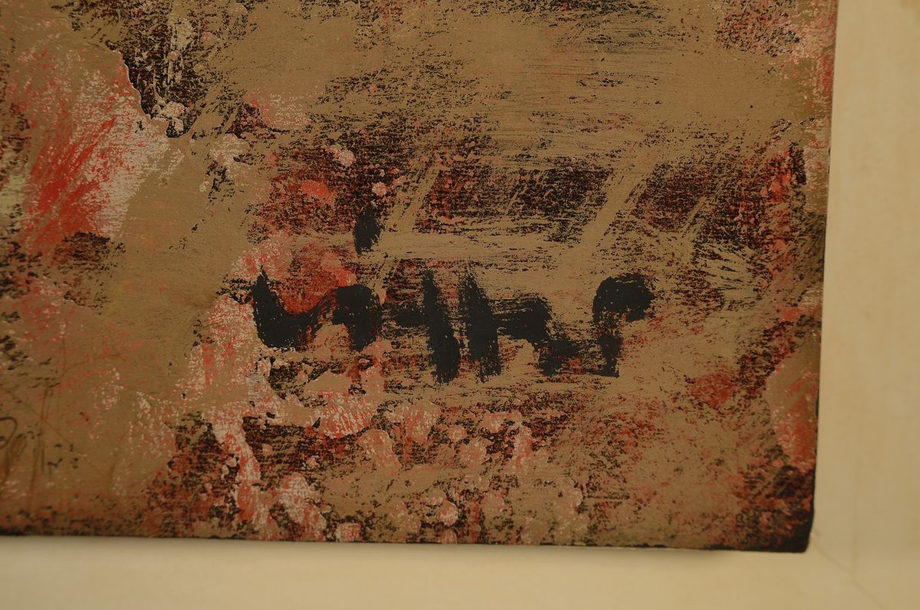 Detail a: Arrigo Wittler, 1918 Heeven-2004 Worpswede, spielende Kinder im Süden, Öl/Malkarton, rechts unten signiert, ca. 46x66cm, R. ca. 64x84cm