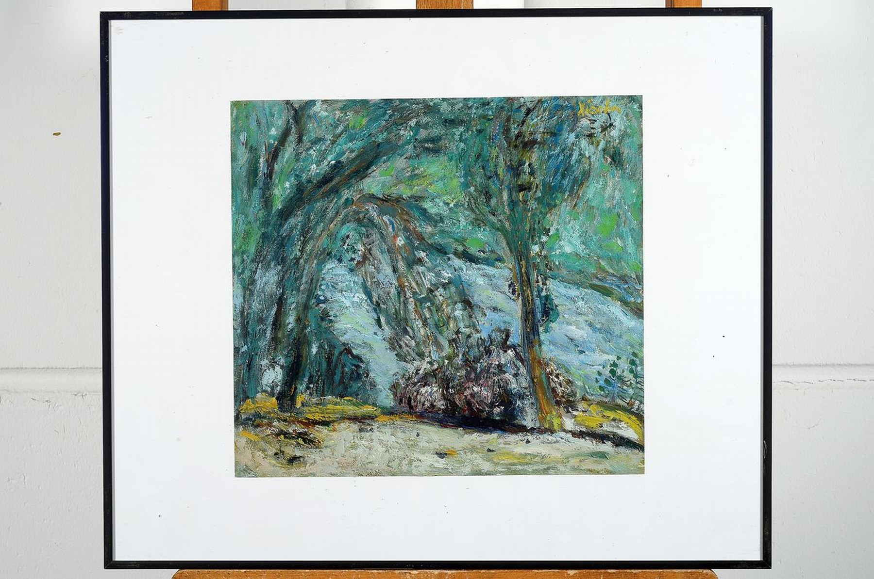 Detail k: Su Xiaobai, geb. 1949 Wuhan, Studium an der Akademie Düsseldorf bei Gerhard Richter und Markus Lüpertz, hier: Waldweg, Mischtechnik und Öl auf ...