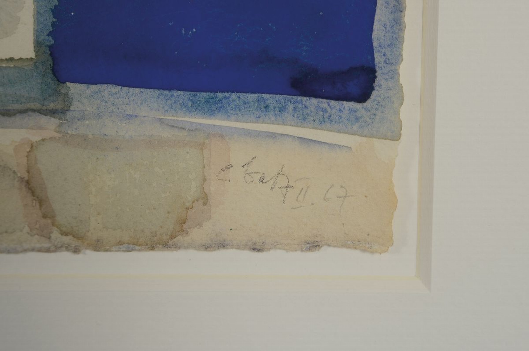 Detail a: Eugen Batz, 1905-1984, Blick auf eine Stadt, Tusche und Aquarell auf Papier, rechts unten signiert und dat. 67, ca. 34x49cm, PP, u.Gl., R. ca. 62x76cm