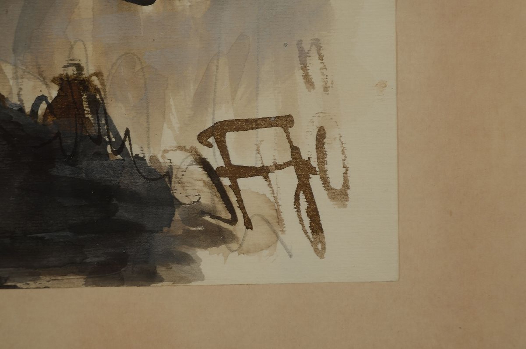 Detail b: Fritz Börner, 1921 Leipzig - 1985 Kaiserslautern, acht Gouachen, alle monogrammiert, Pfälzer Weindörfer und Ansichten, u.a. Neustadt/Wstr. ca. ...