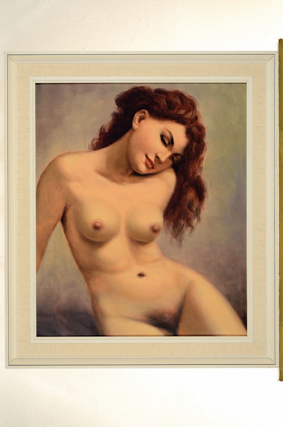 Detail k: Josef Krämer-Braun, 1913 - 1983, zwei Frauenakte, Öl/Lwd, signiert, beide rückseitig bezeichnet: a. "Die schöne Helena", ca. 60 x 50 ...