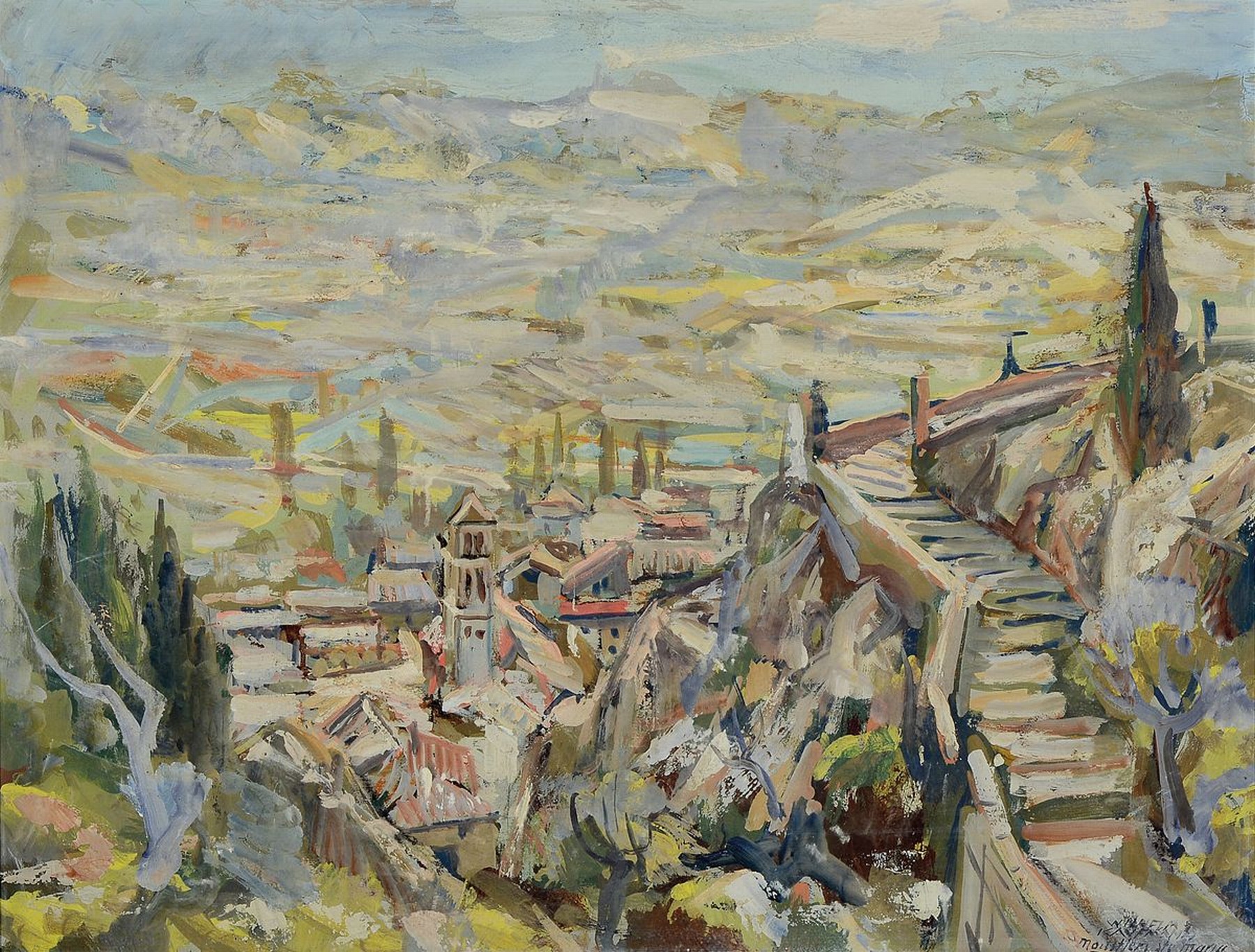 Wilhelm Kaufmann, 1895 Wien-1975, vielfach ausgezeichneter österreichischer Maler aus dem Umfeld Oskar Kokoschkas, Mitglied des Hagenbundes, hier: ...