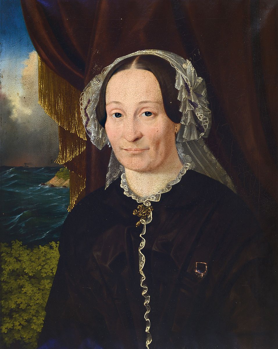 Unbekannter Maler, deutsch, datiert 1853, Paar Porträts von Joachim Ludwig Friedrich Lüttgens (1791-1884) und seiner Frau Anna Sophia Dorothea ...