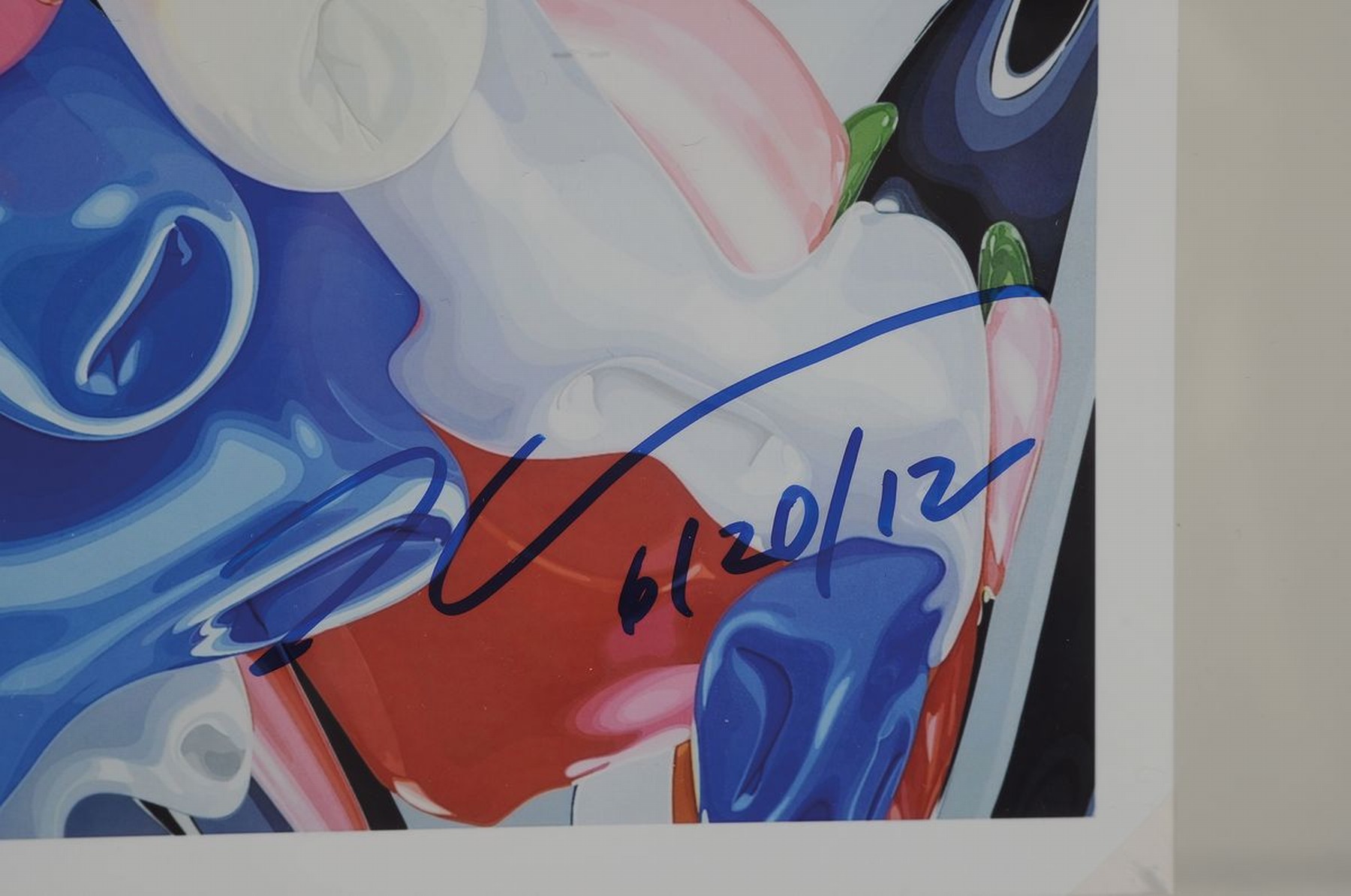 Detail a: Jeff Koons, geb. 1955, "Tulips", Digitaler Fotoabzug, handsign., dat. 6/20/12, nicht limitiert, Blatt ca. 20x23,5 cm, unter Plexiglas ...