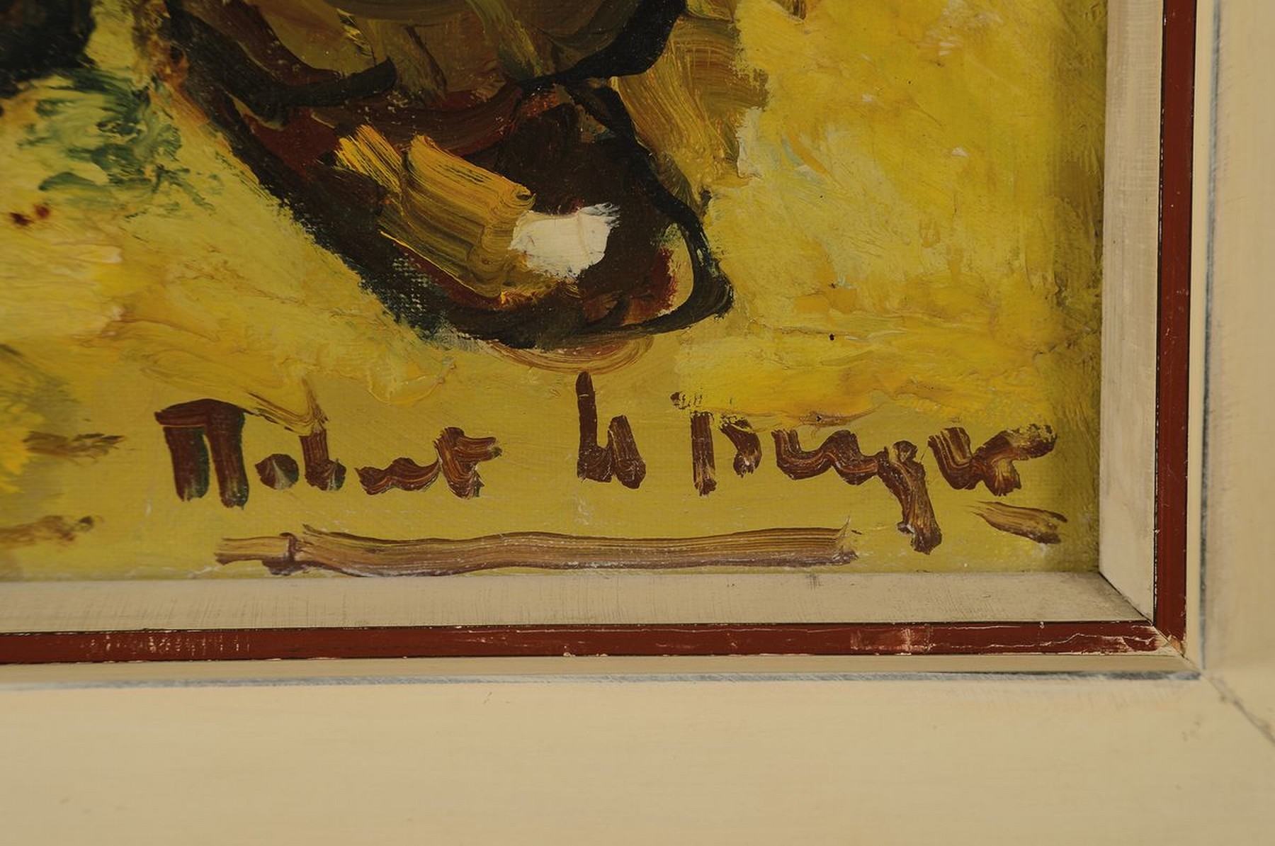 Detail a: Robert le Berger, 1905-1972, Les Clowns musicaux, rückseitig betitelt und dat. 1966, Öl/Lwd, rechts unten signiert, ca. 66x54cm, R. ca. 77x66cm