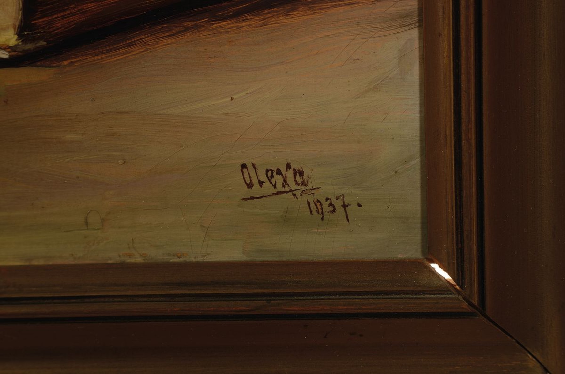 Detail a: Josef Olexa, 1901-1983, Stillleben mit Buch und gelben Rosen, Öl/Malkarton, gewölbt, rechts unten signiert, ca. 36x49cm, R. ca. 45x59cm