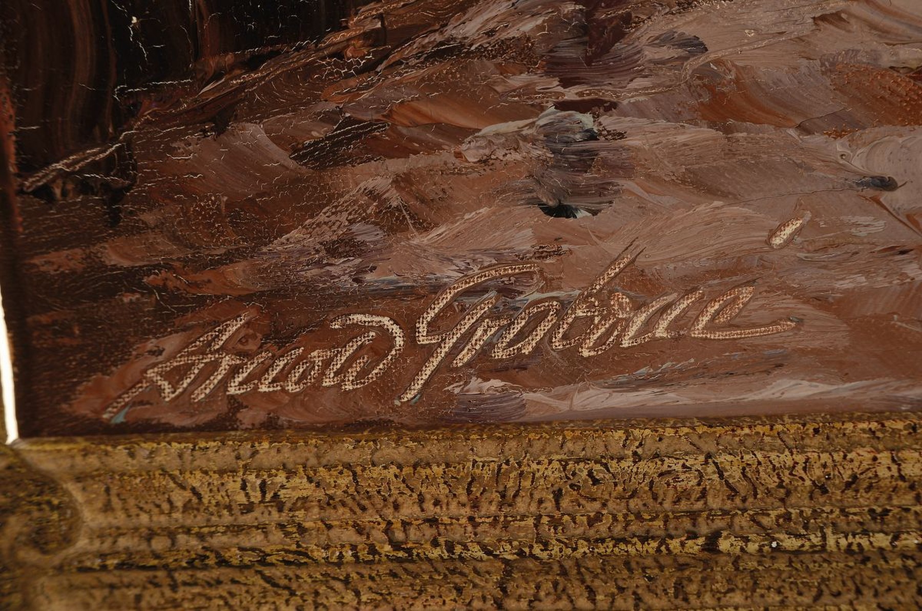 Detail a: Arnold Graboné, 1896 München-1982 Starnberg, Bronco Tessin, rückseitig so betitelt, Öl/Lwd, links unten signiert, ca. 80x70cm, R. ca. 100x90cm