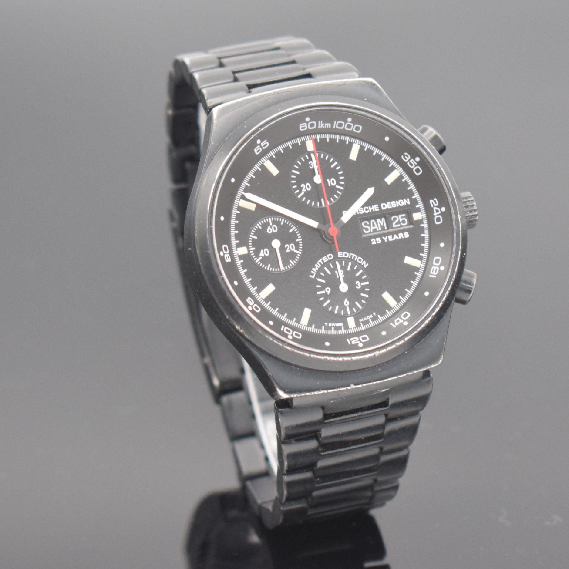 Detail c: PORSCHE-DESIGN limitierter Armbandchronograph 25 Years Referenz 6625.11, Automatik, Schweiz um 1998, auf 1998 Stück limitiertes Sondermodell zum 25 ...