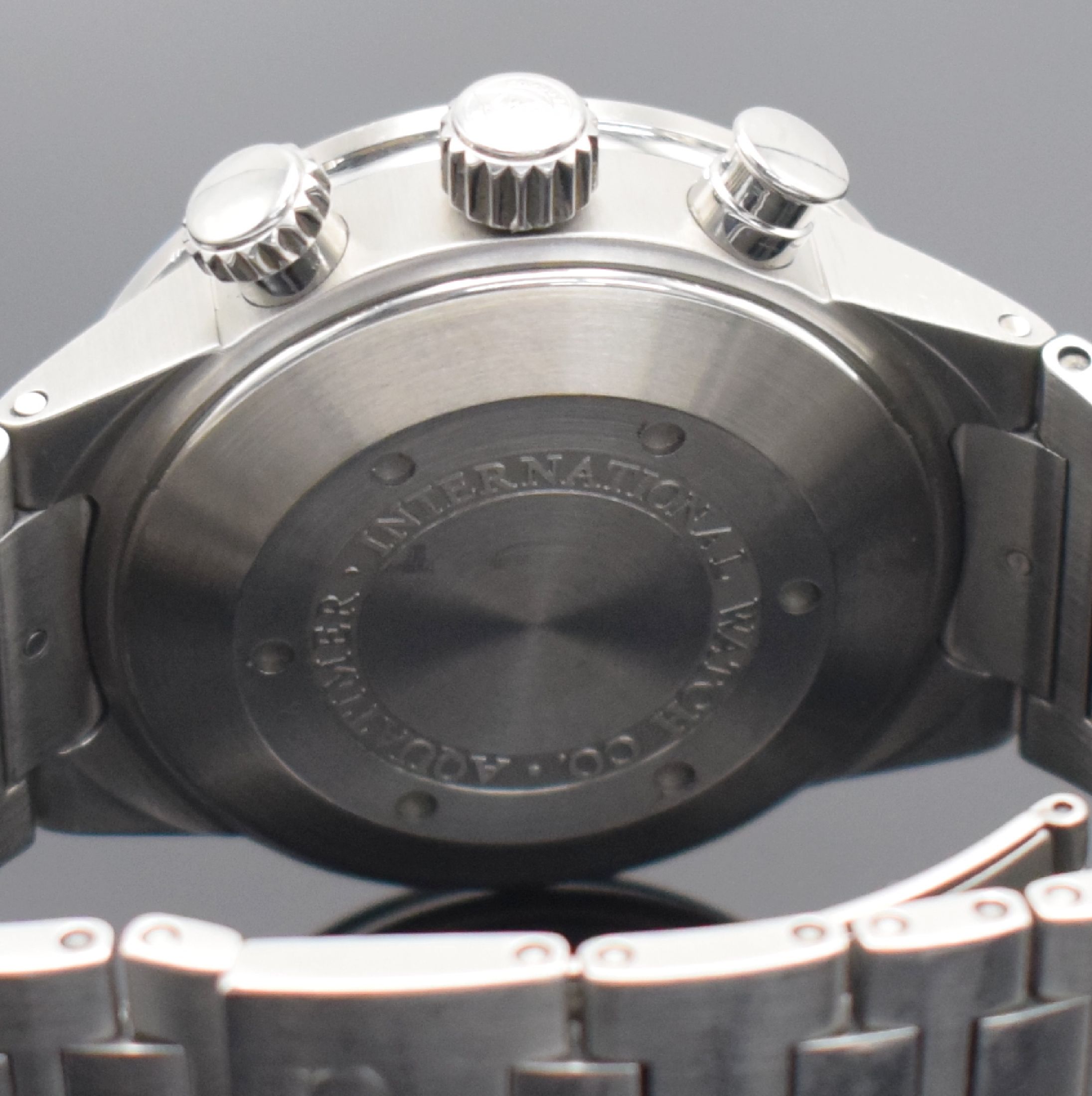 Detail c: IWC Aquatimer Herrenarmbanduhr mit Chronograph Referenz 3719, Schweiz 11/2007 lt. beil. Garantiekarte, Automatik, verschr. Gehäuse in Stahl inkl. ...