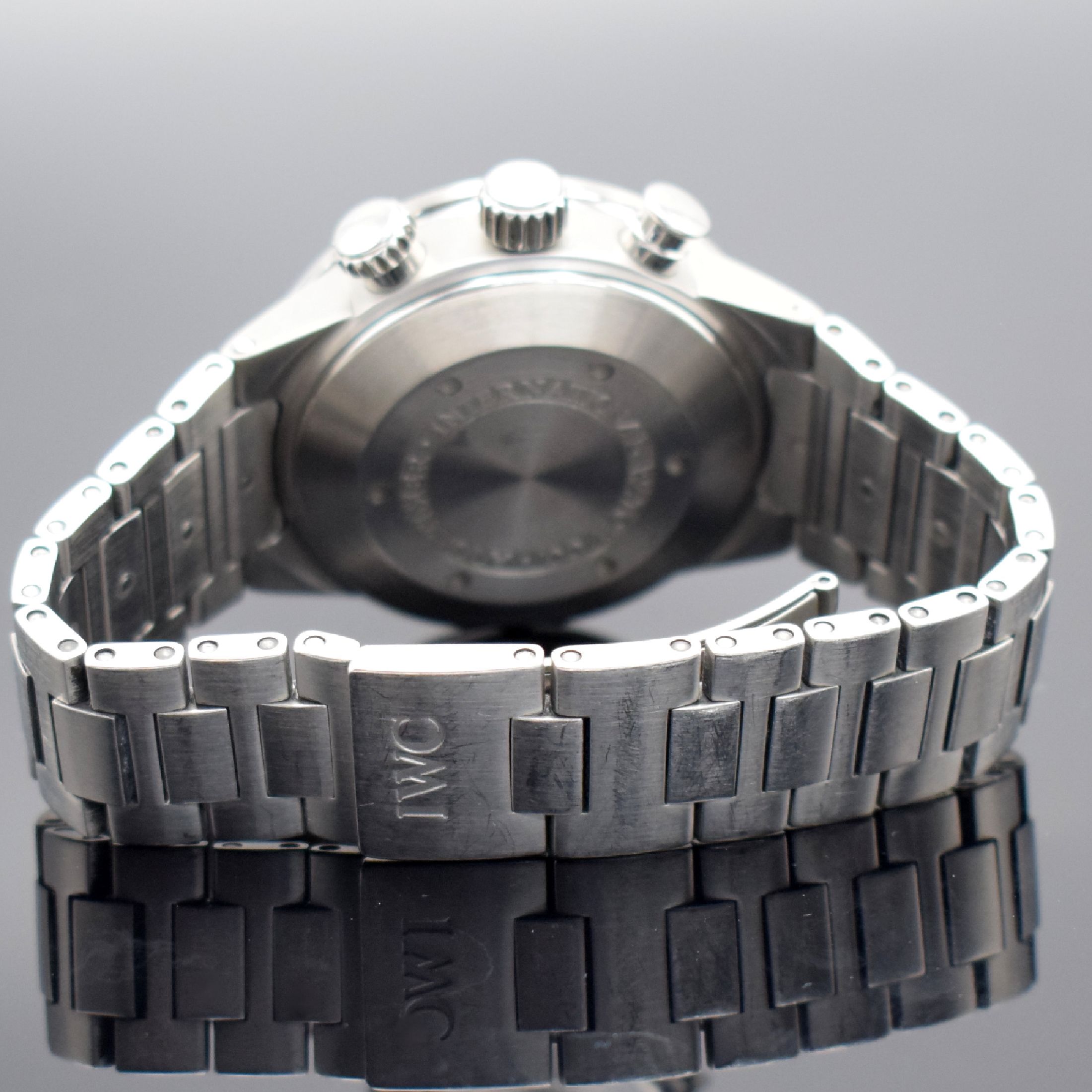 Detail d: IWC Aquatimer Herrenarmbanduhr mit Chronograph Referenz 3719, Schweiz 11/2007 lt. beil. Garantiekarte, Automatik, verschr. Gehäuse in Stahl inkl. ...